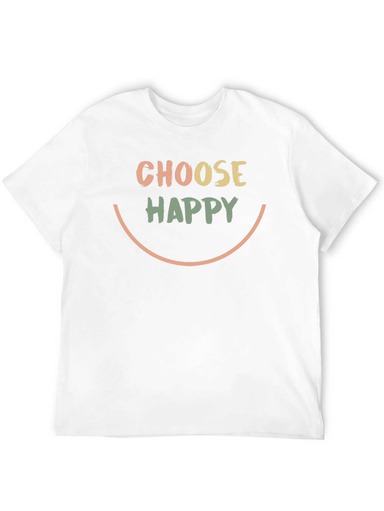 Choose Happy Graphic Tee - Black Cotton T-Shirt
