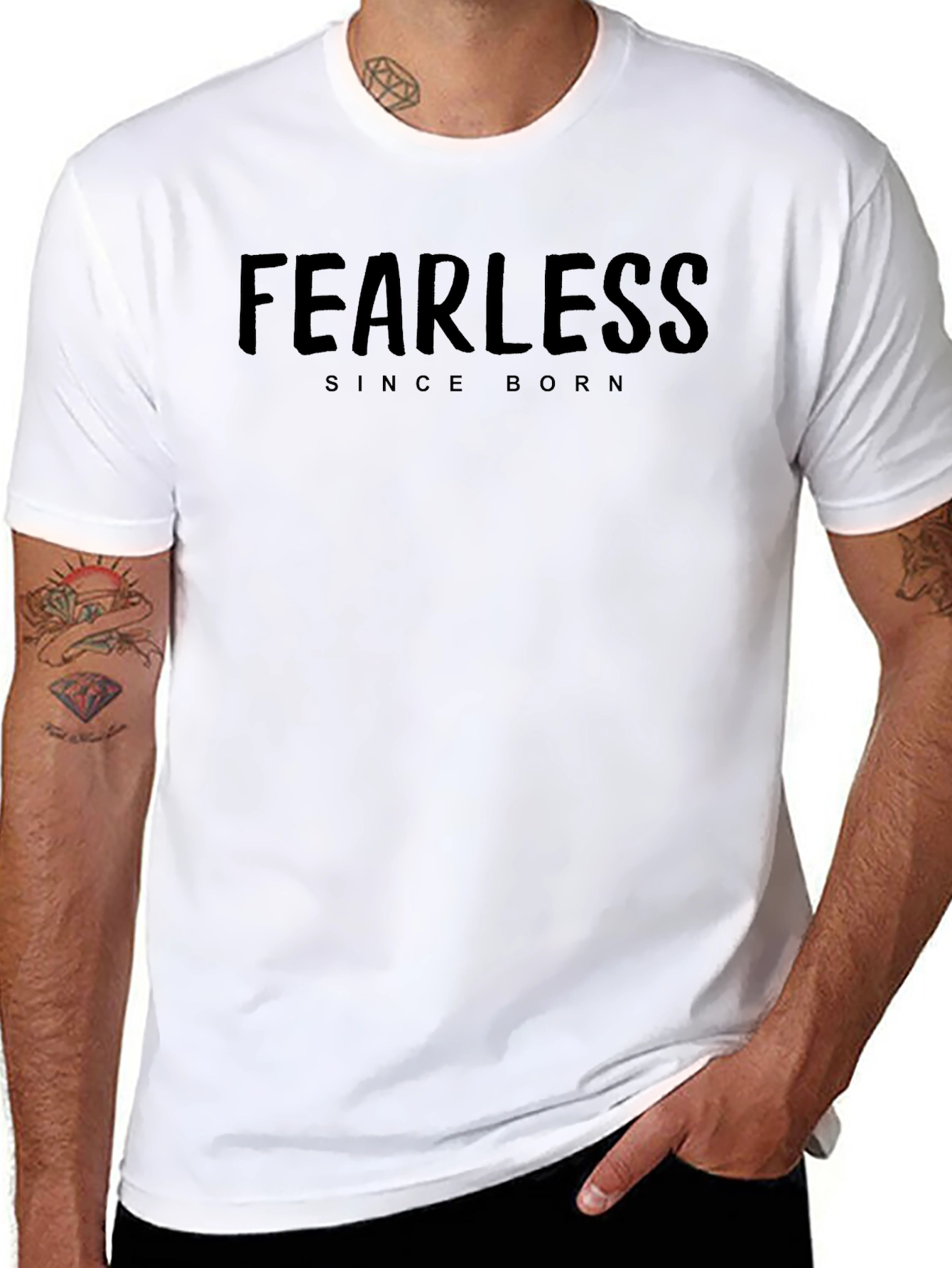 Fearless Since Born Black Graphic Tee