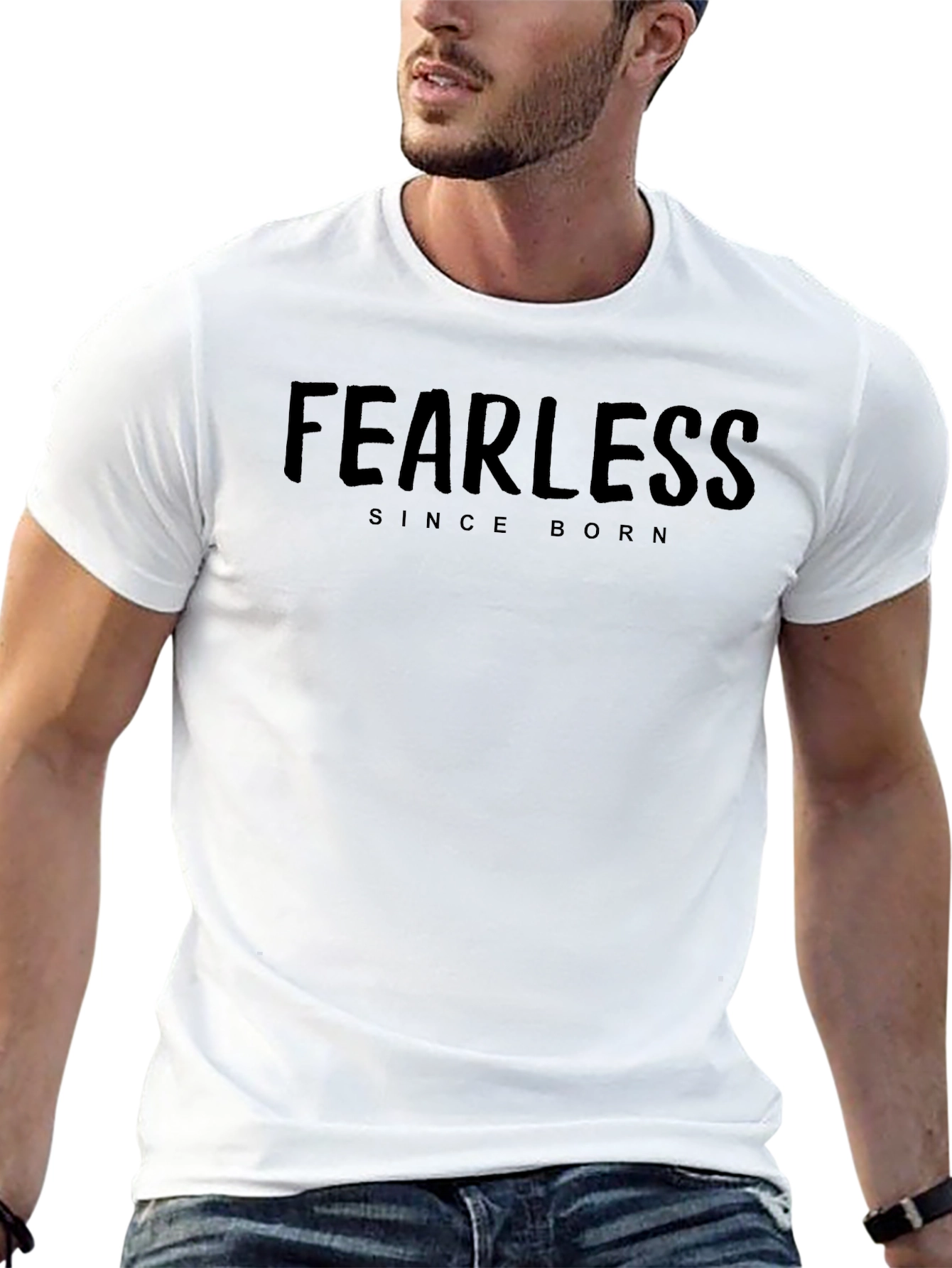 Fearless Since Born Black Graphic Tee