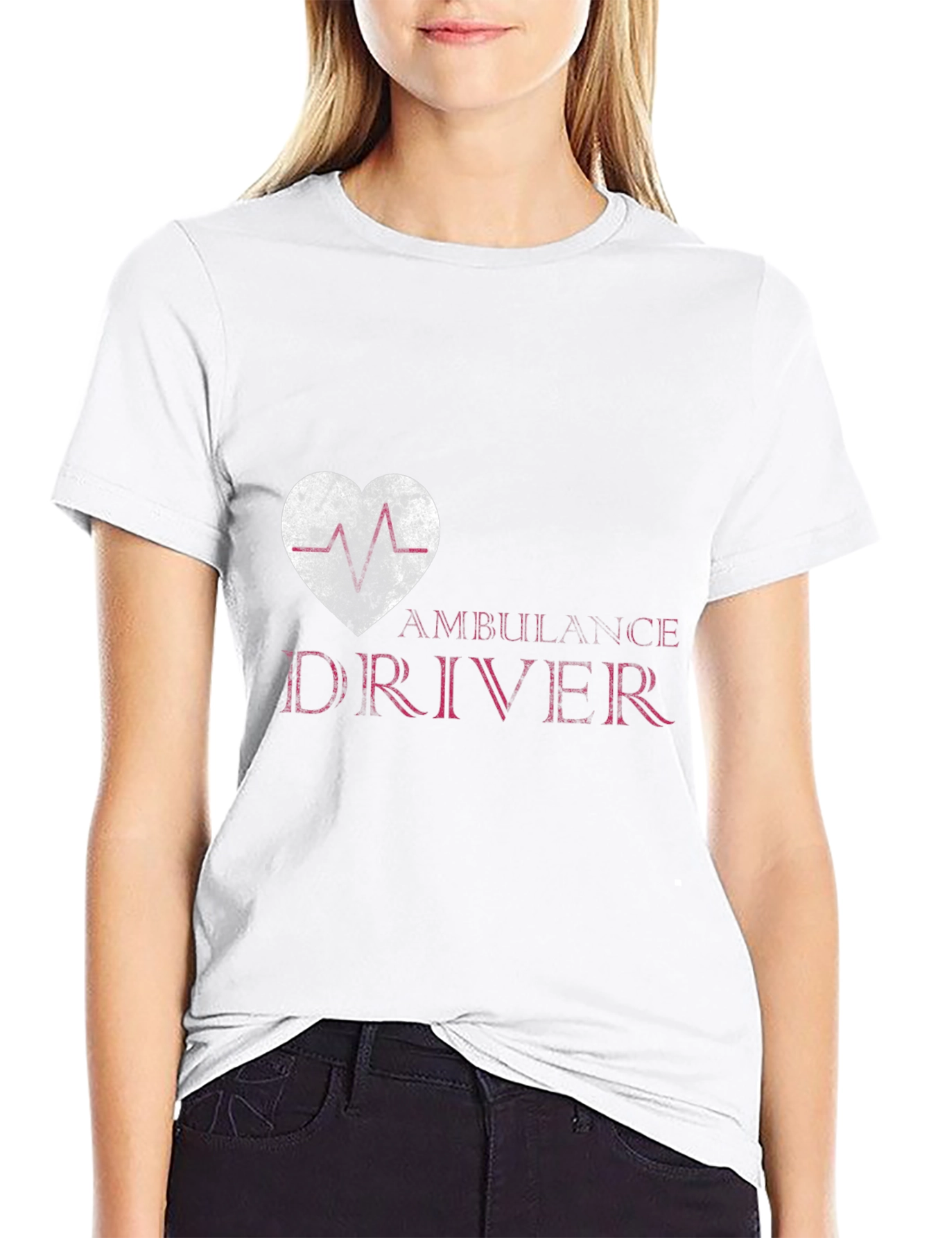 Ambulance Driver Heartbeat T-Shirt - Novelty Medical Tee
