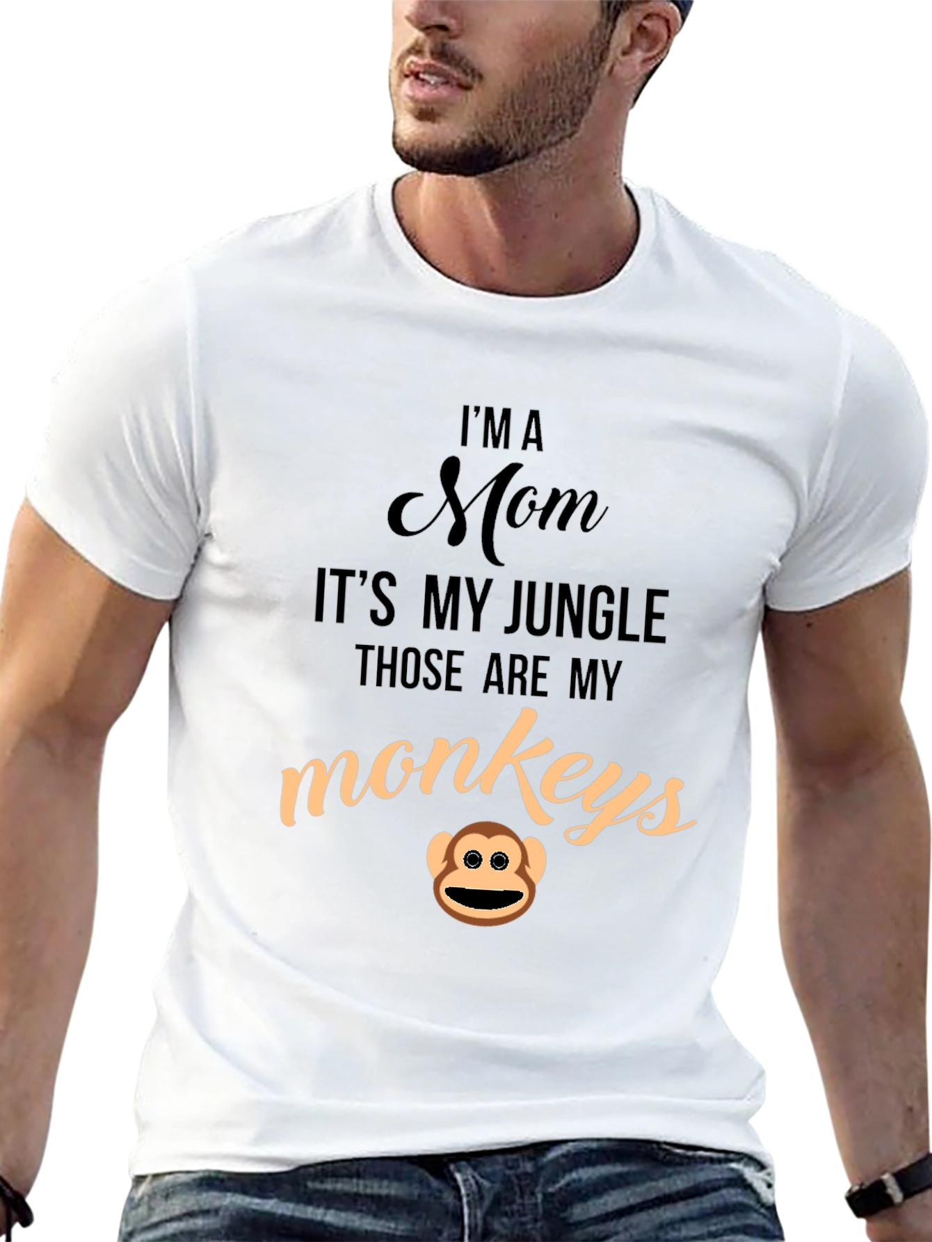 Im A Mom Its My Jungle Monkeys Graphic T-Shirt
