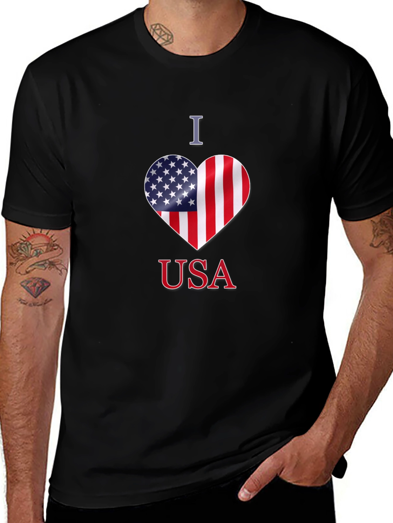 I Love USA Patriotic T-Shirt