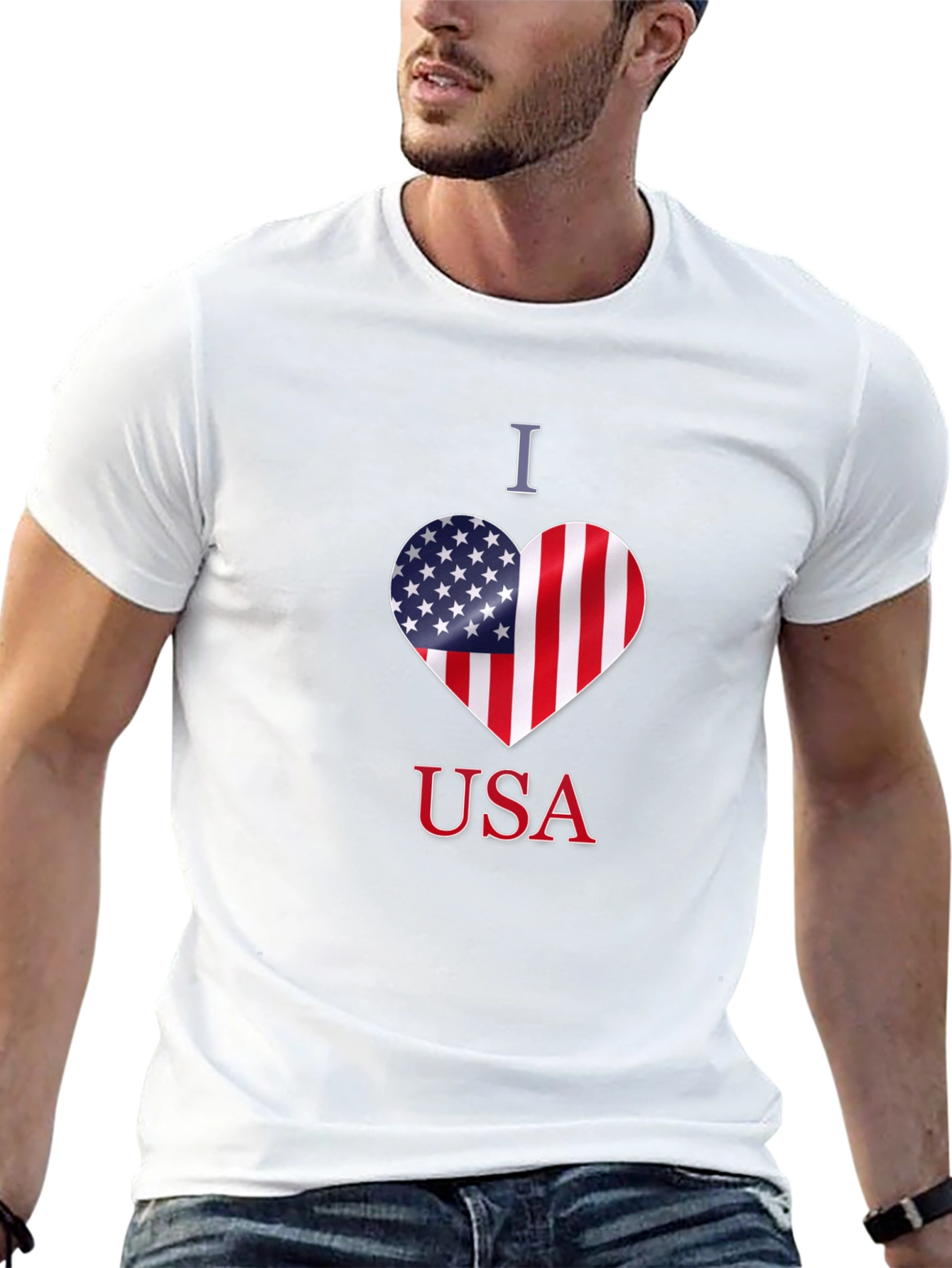 I Love USA Patriotic T-Shirt