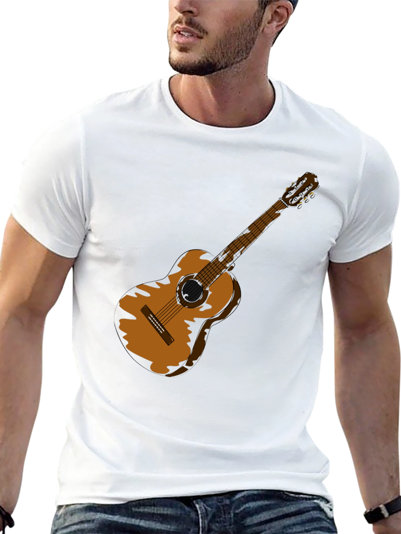 Guitar Graphic Black T-Shirt