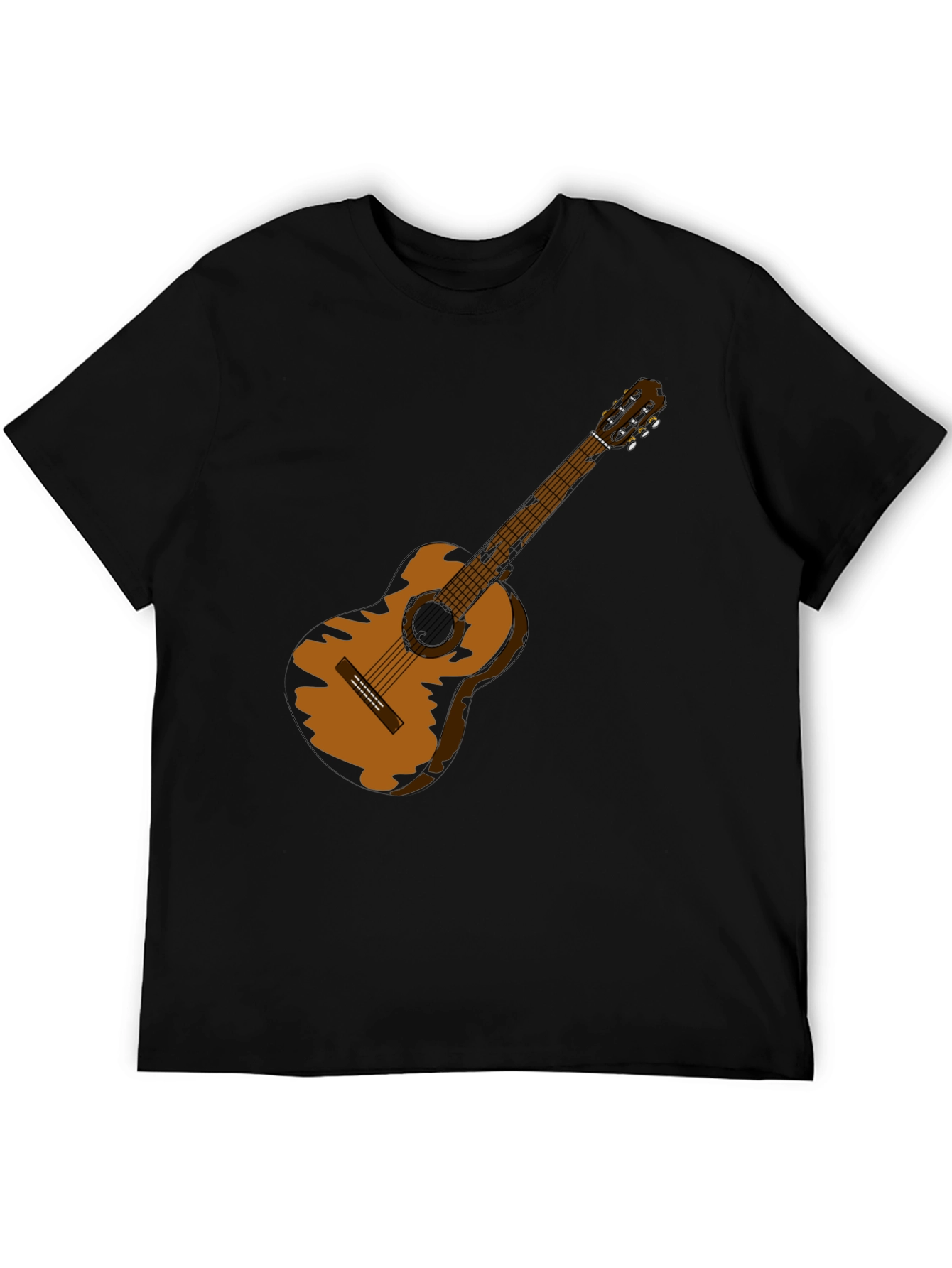 Guitar Graphic Black T-Shirt