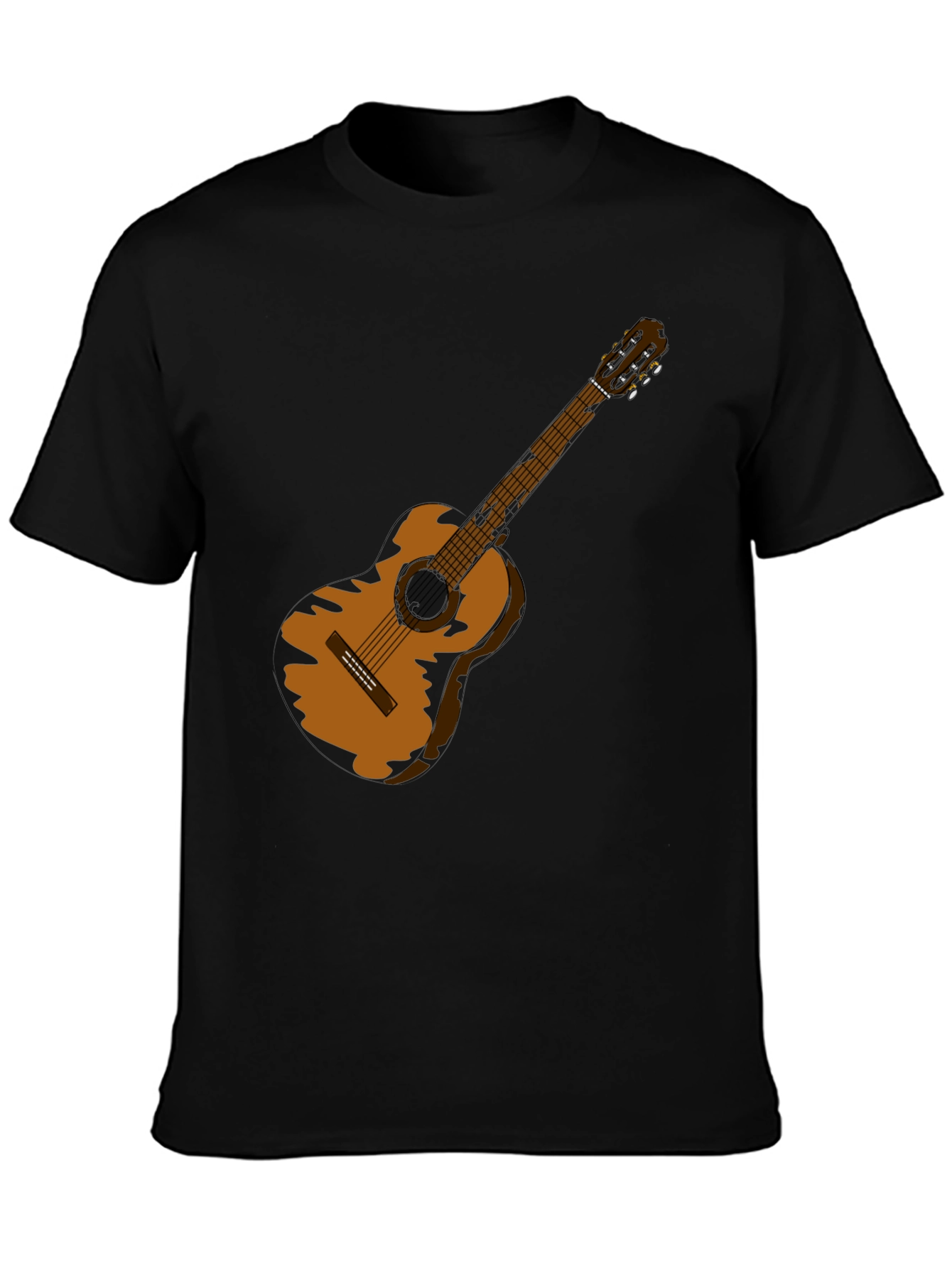 Guitar Graphic Black T-Shirt