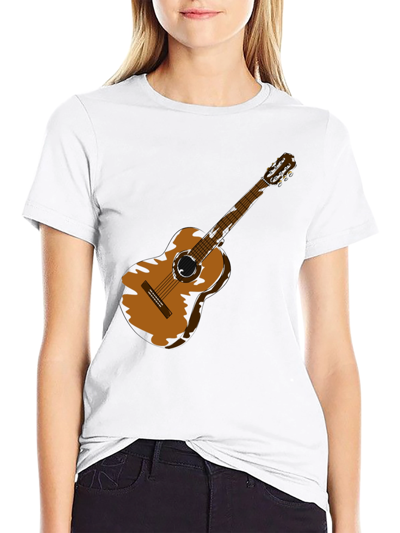 Guitar Graphic Black T-Shirt