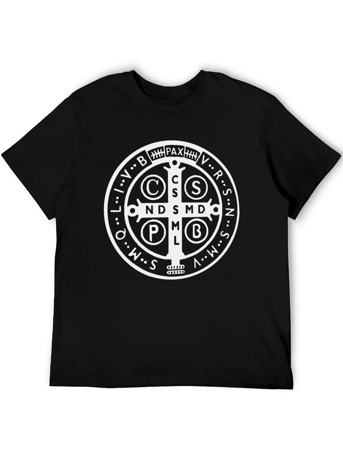 St. Benedict Medal Graphic T-Shirt - Black
