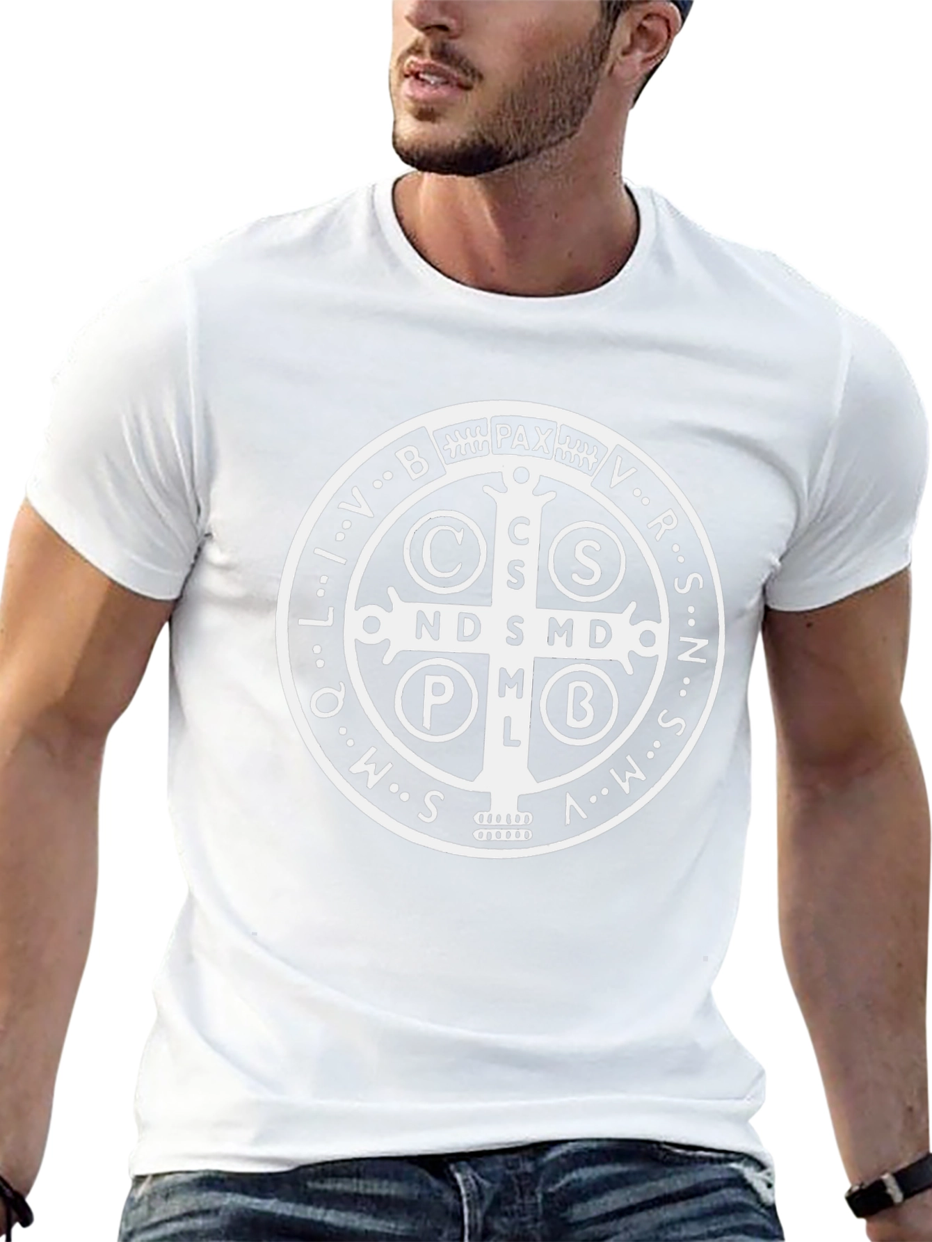 St. Benedict Medal Graphic T-Shirt - Black