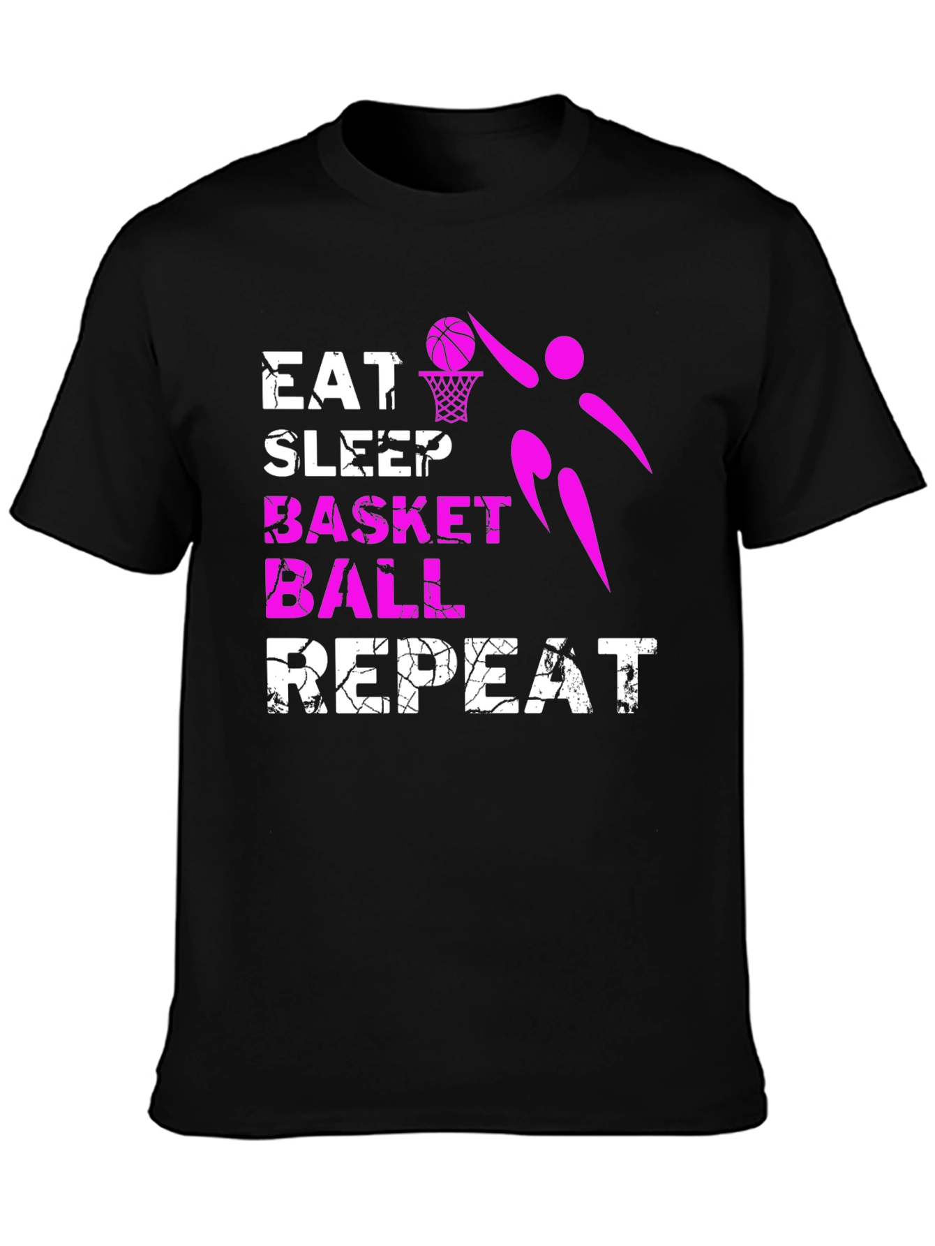 Eat Sleep Basketball Repeat Graphic T-Shirt