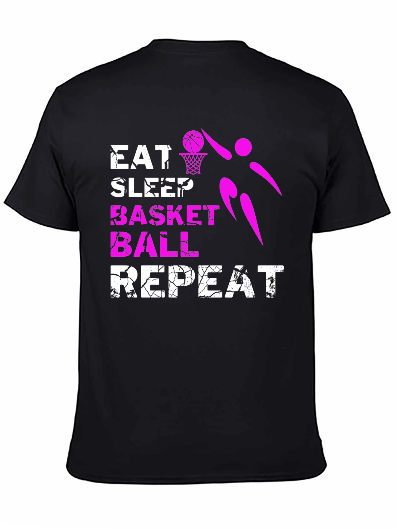 Eat Sleep Basketball Repeat Graphic T-Shirt