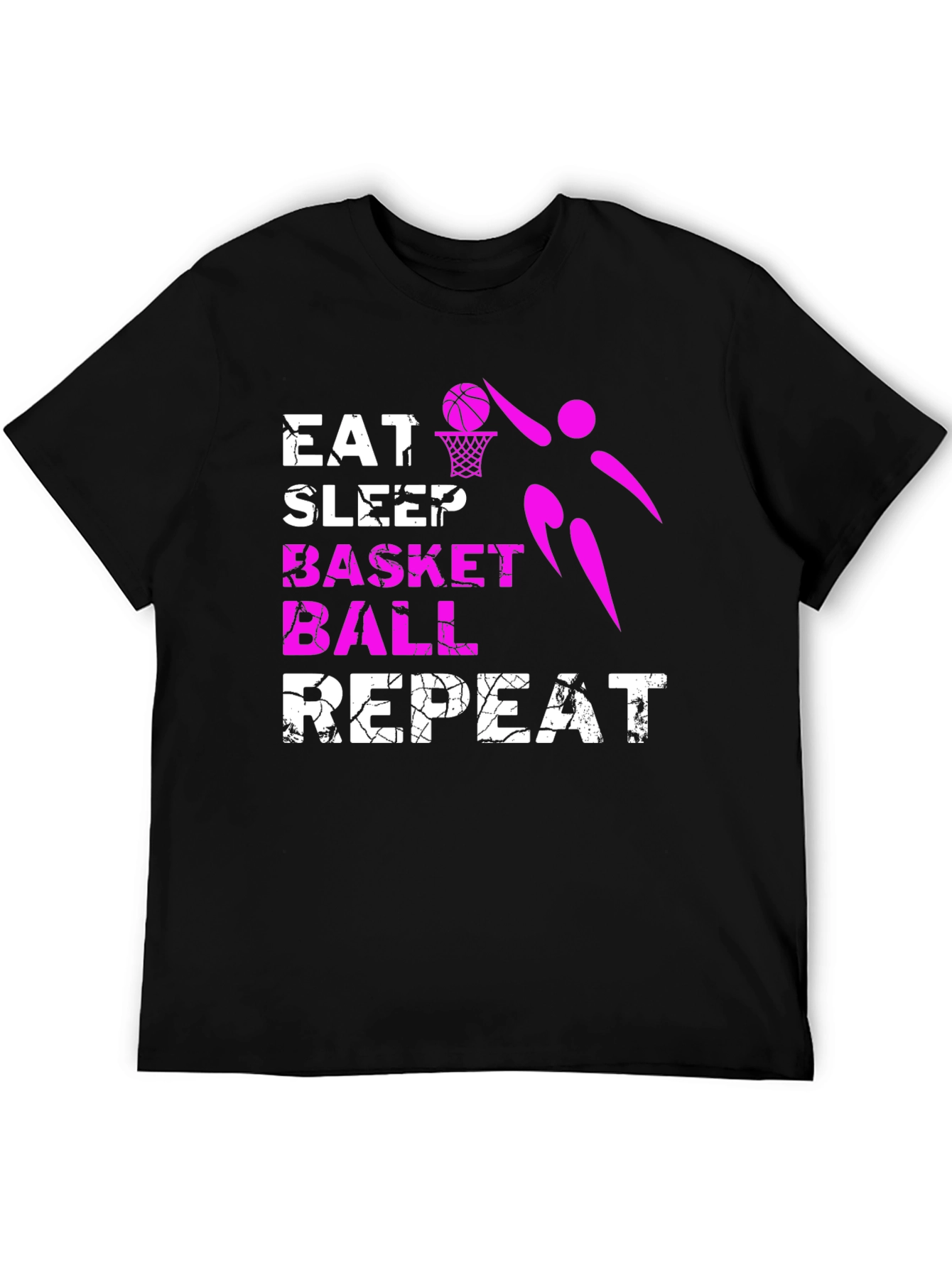 Eat Sleep Basketball Repeat Graphic T-Shirt