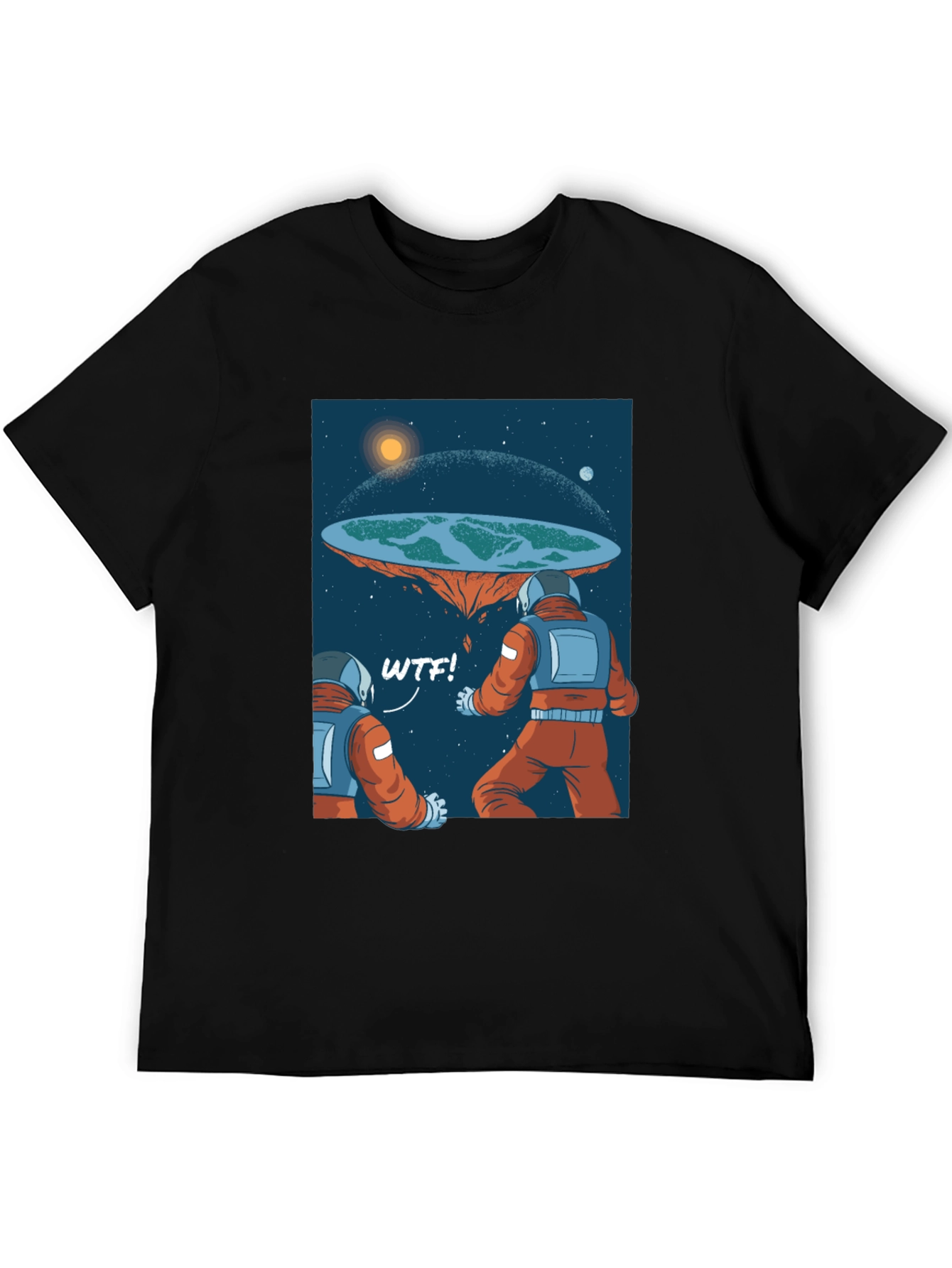 Flat Earth Astronaut WTF T-Shirt