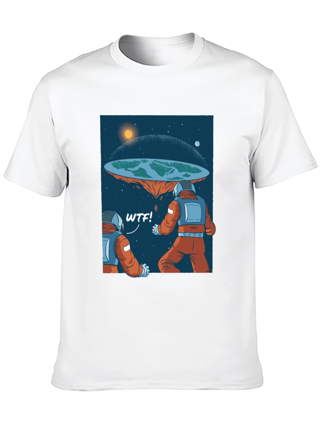 Flat Earth Astronaut WTF T-Shirt