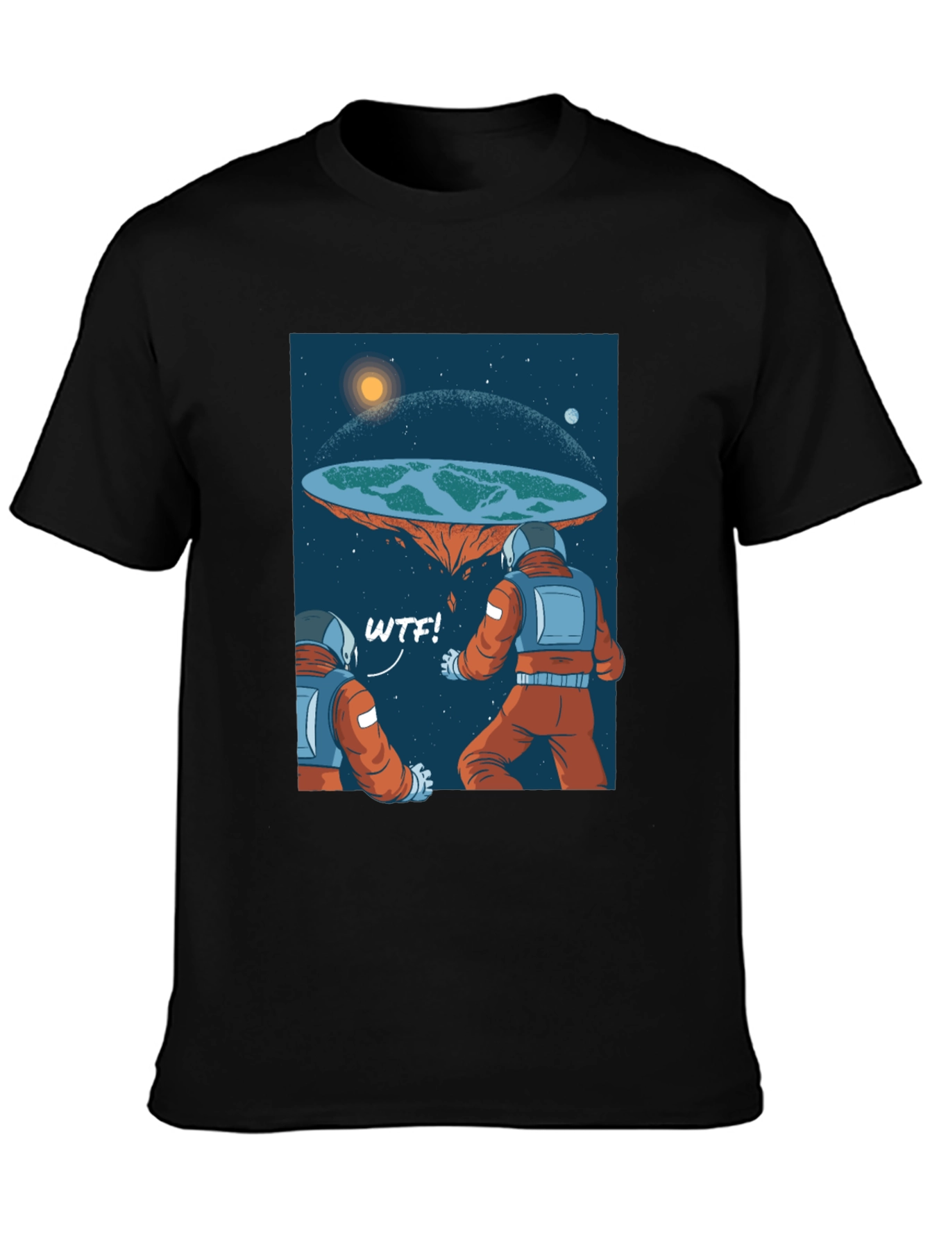 Flat Earth Astronaut WTF T-Shirt