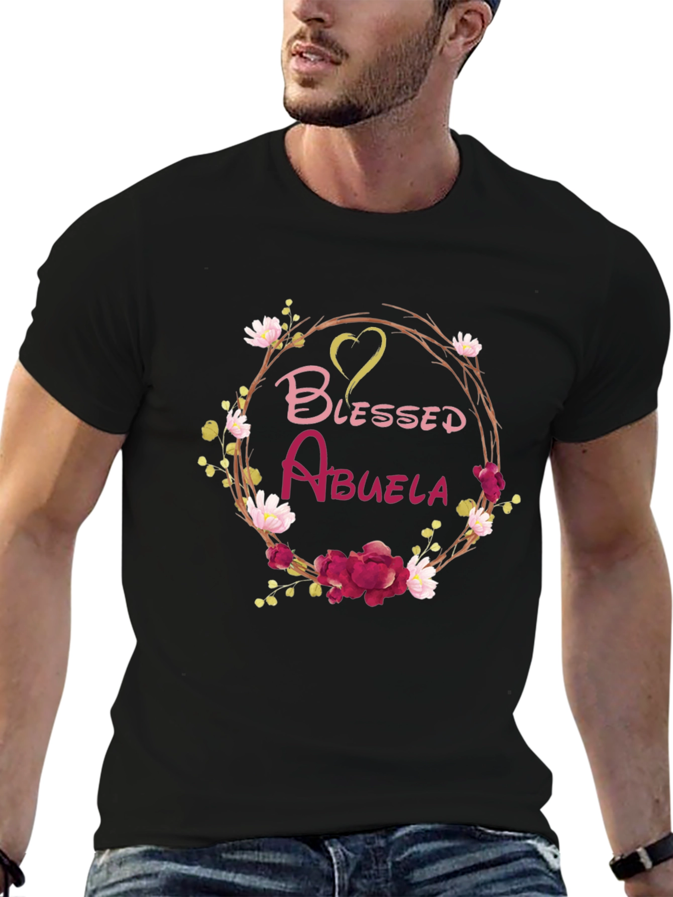 Blessed Abuela Floral T-Shirt