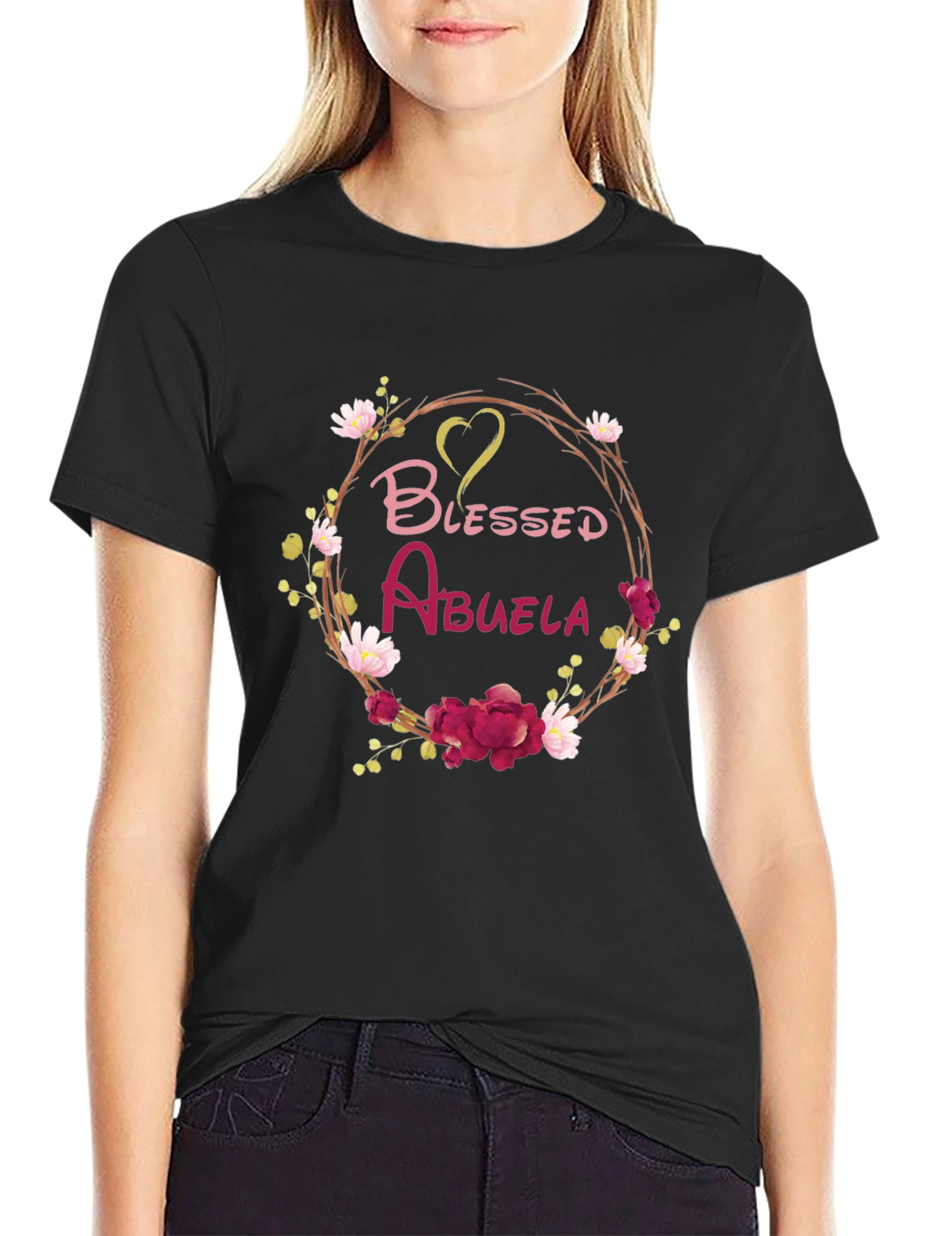 Blessed Abuela Floral T-Shirt