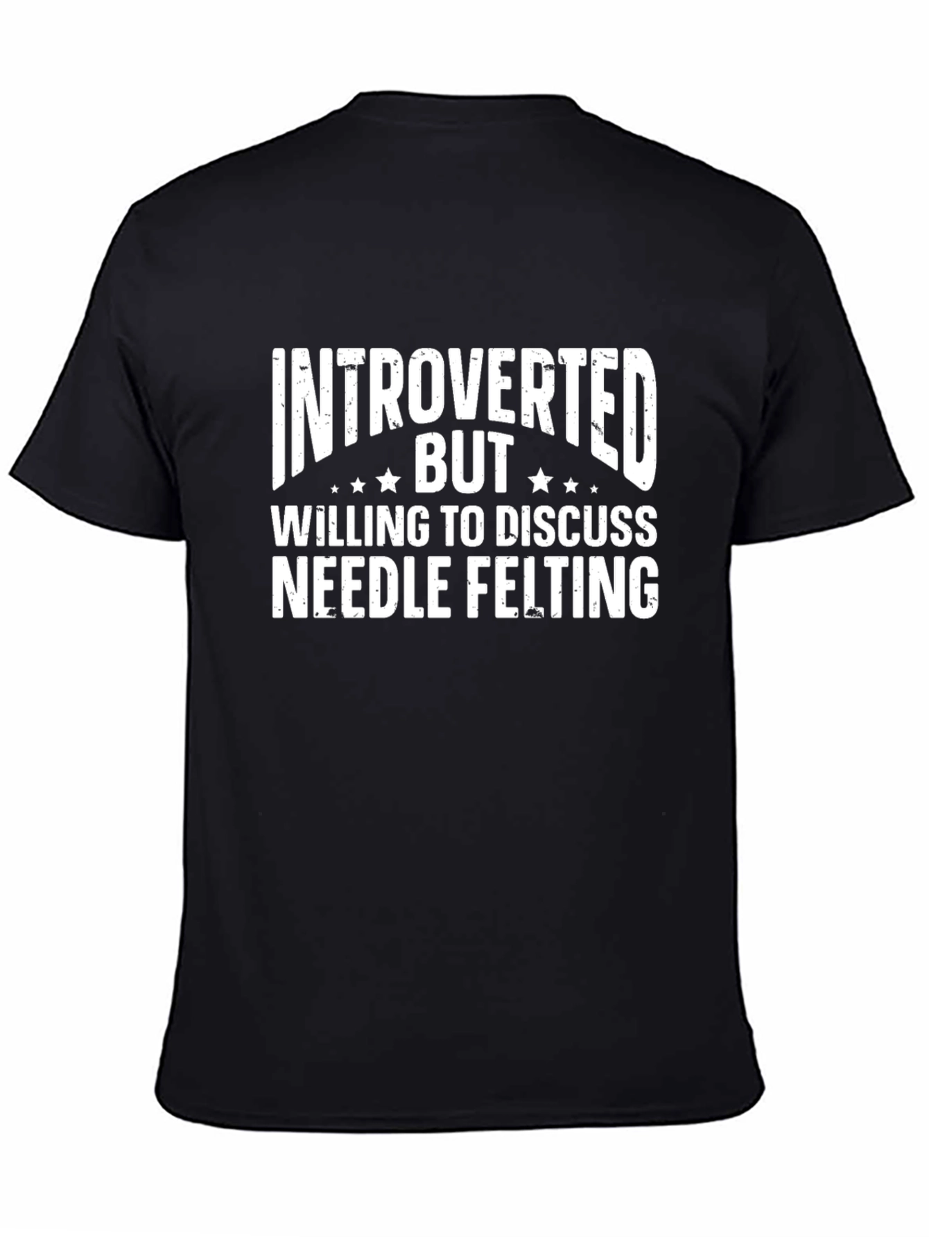 Introverted Needle Felting Black T-Shirt