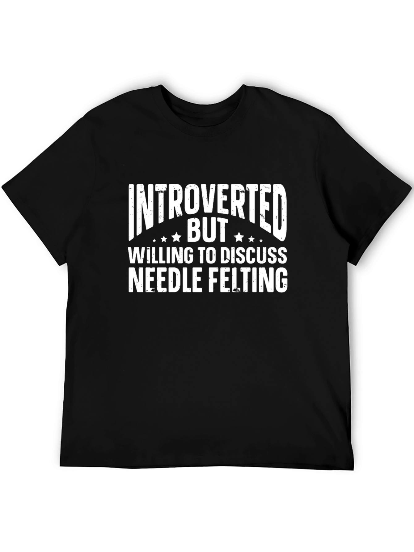 Introverted Needle Felting Black T-Shirt