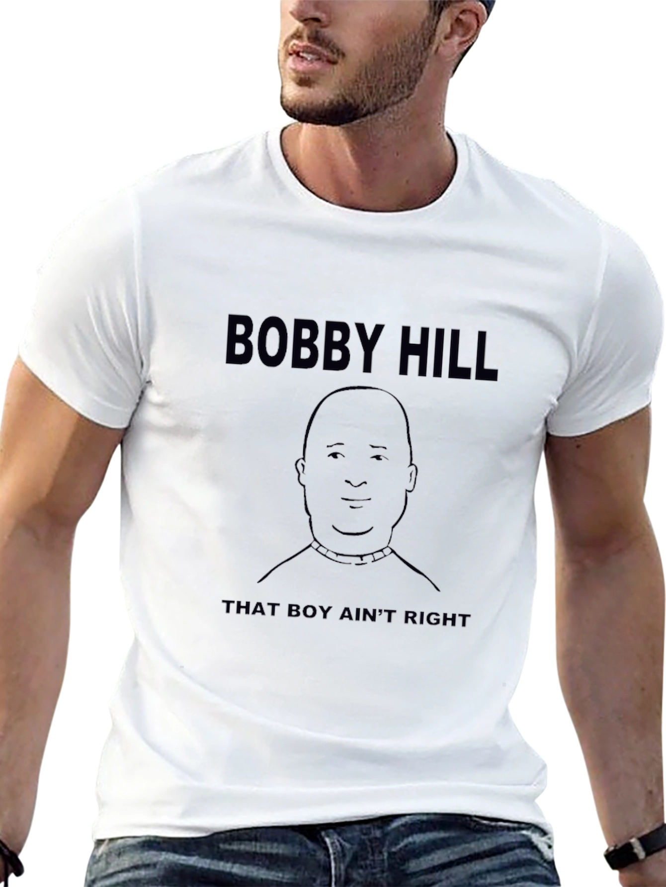 Bobby Hill That Boy Aint Right Black T-Shirt