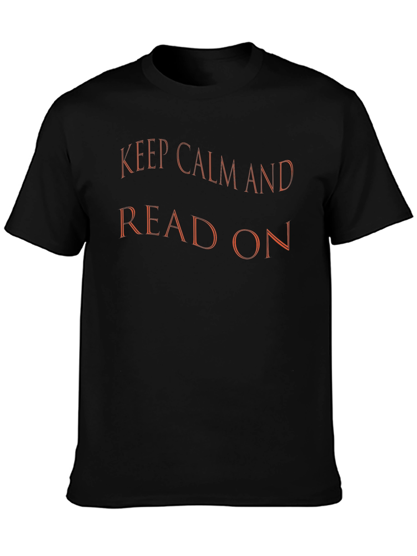 Keep Calm and Read On Black T-Shirt