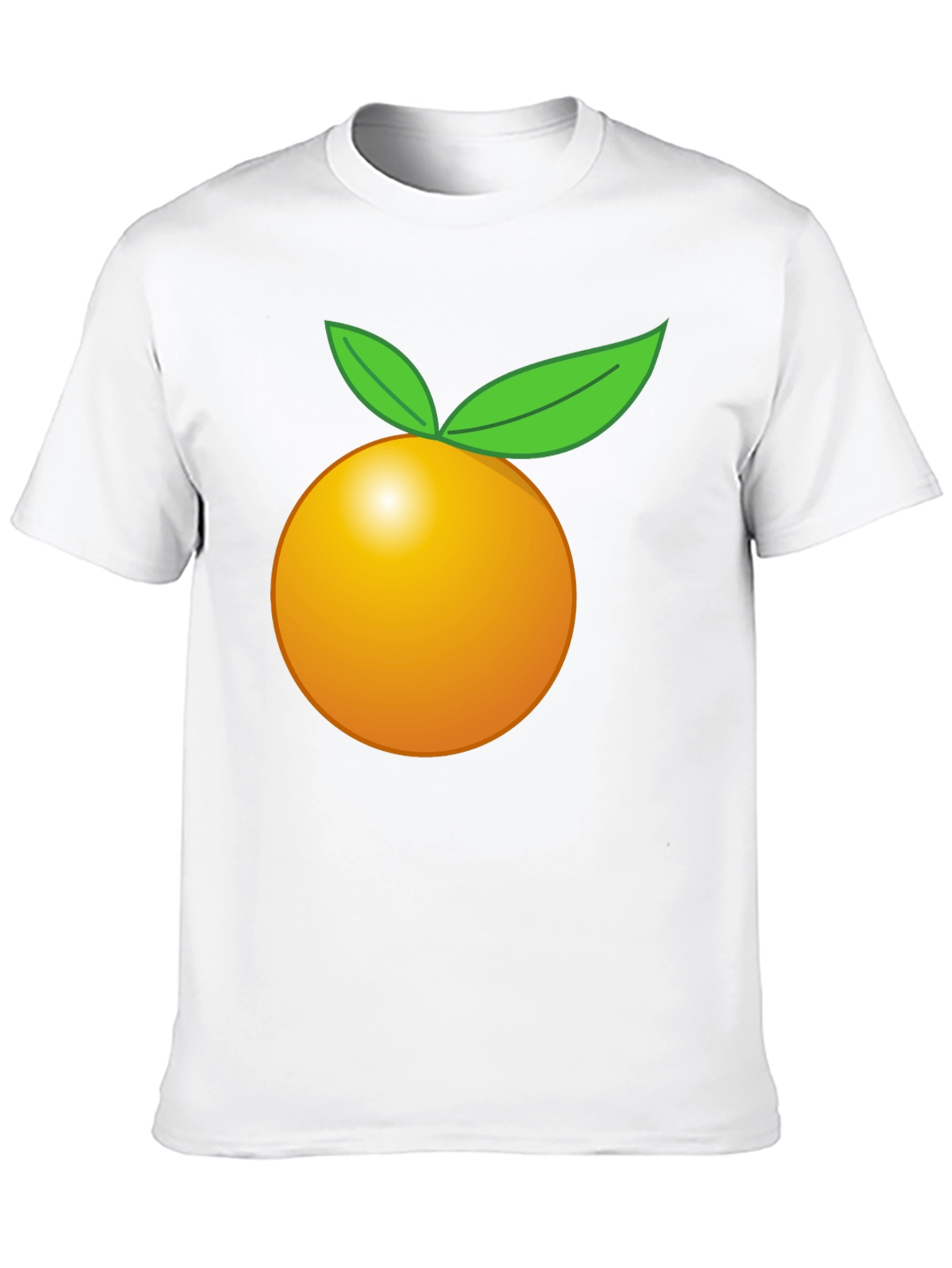 Orange Fruit Graphic Black T-Shirt
