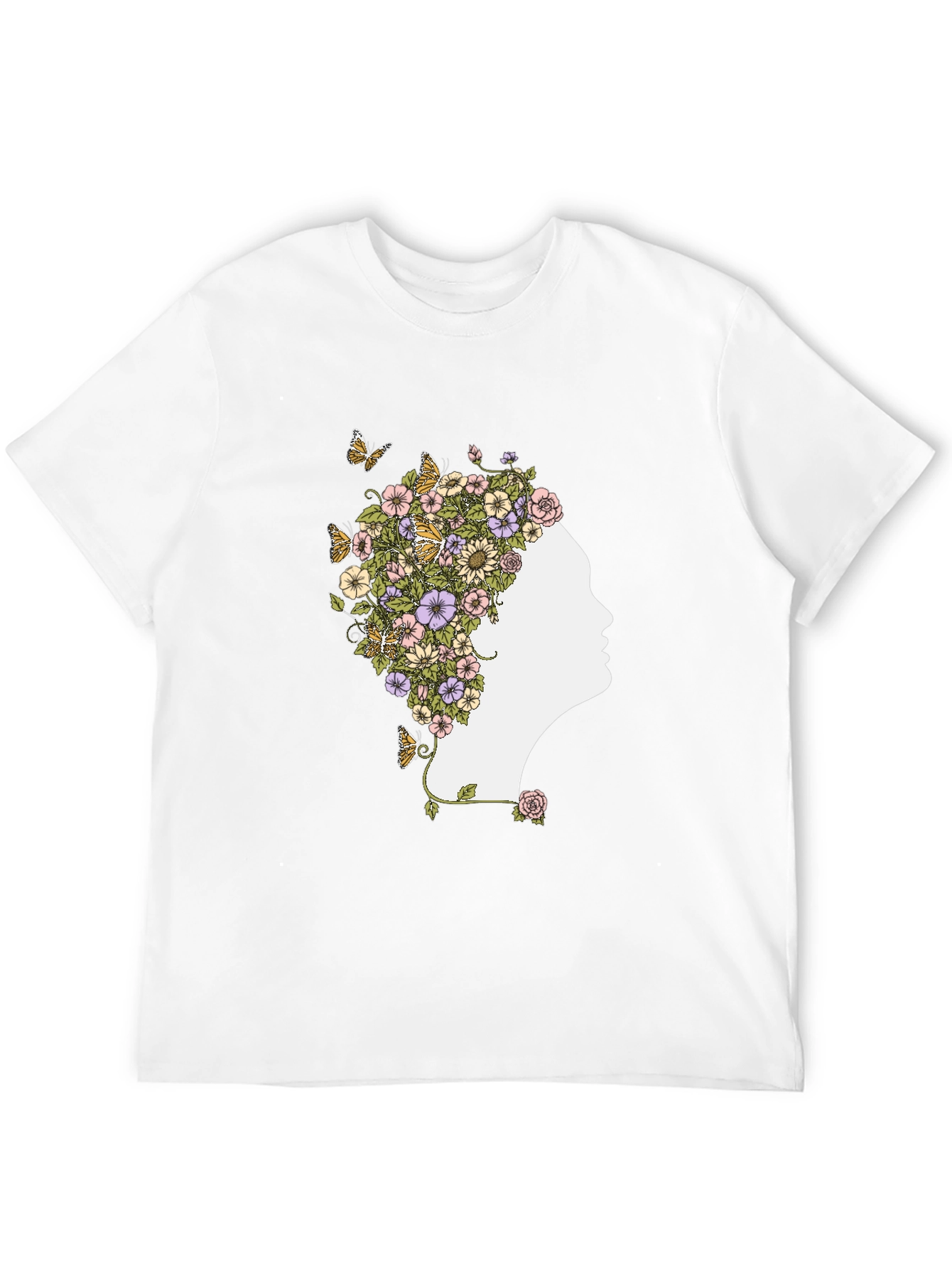 Floral Silhouette Graphic Tee