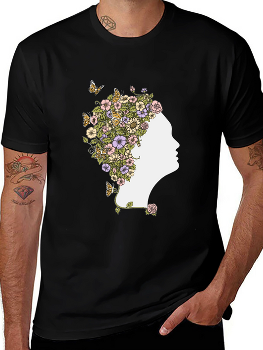 Floral Silhouette Graphic Tee
