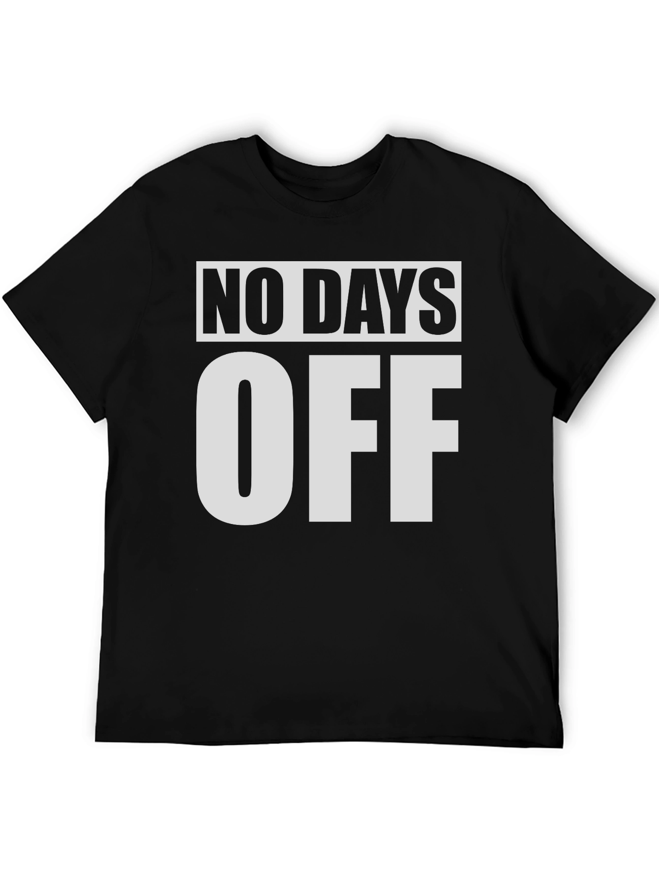 No Days Off Black Graphic Tee