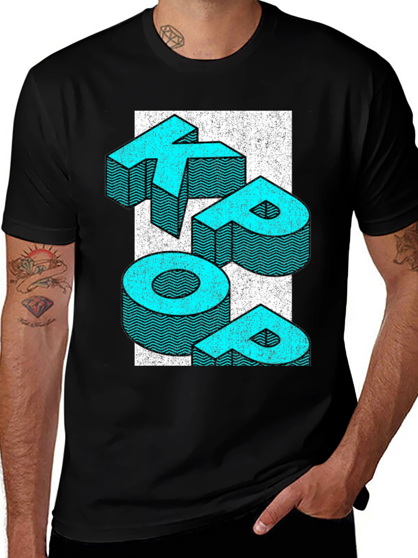 Retro KEEP POP T-Shirt - Graphic Print Tee