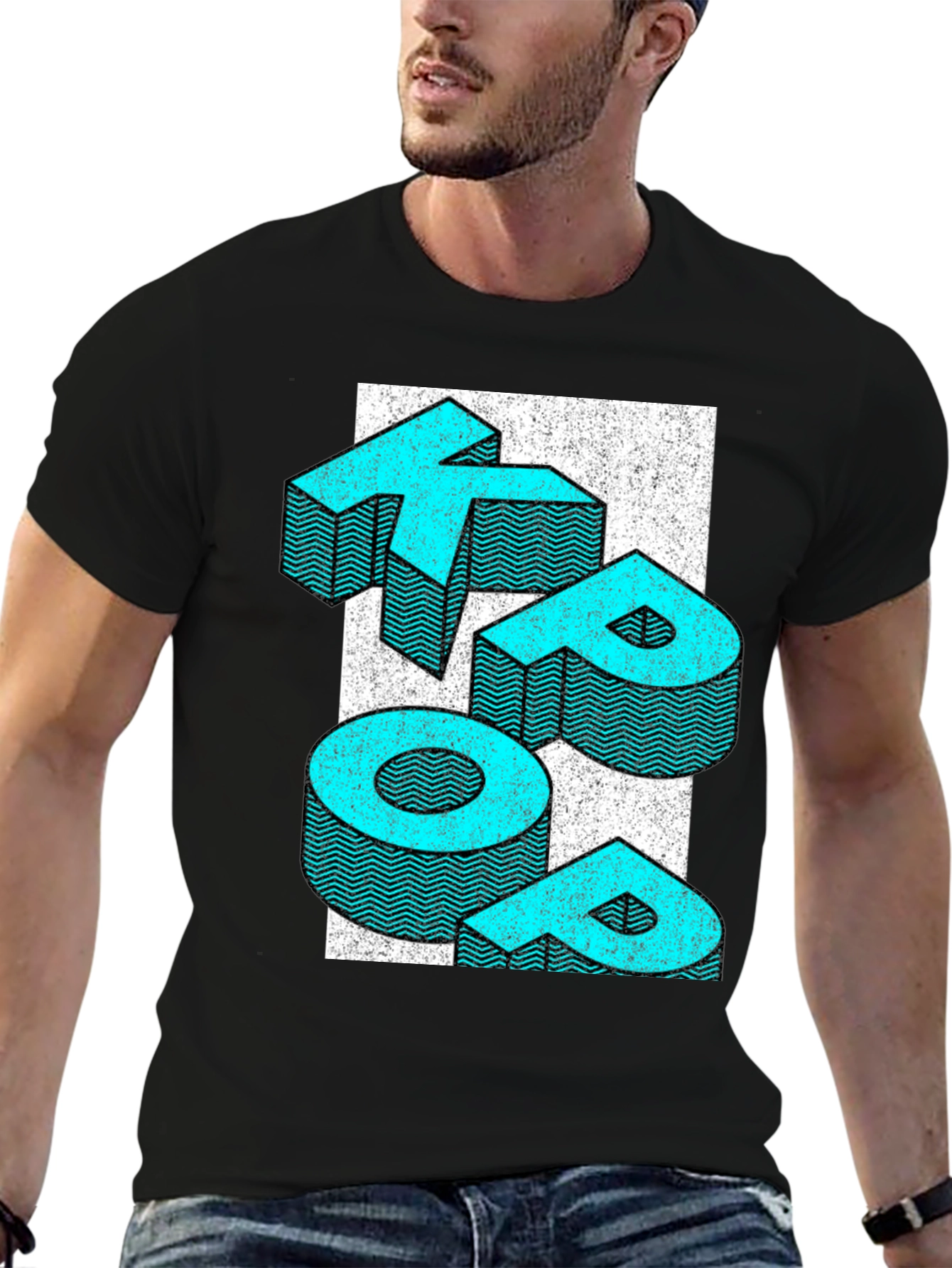 Retro KEEP POP T-Shirt - Graphic Print Tee