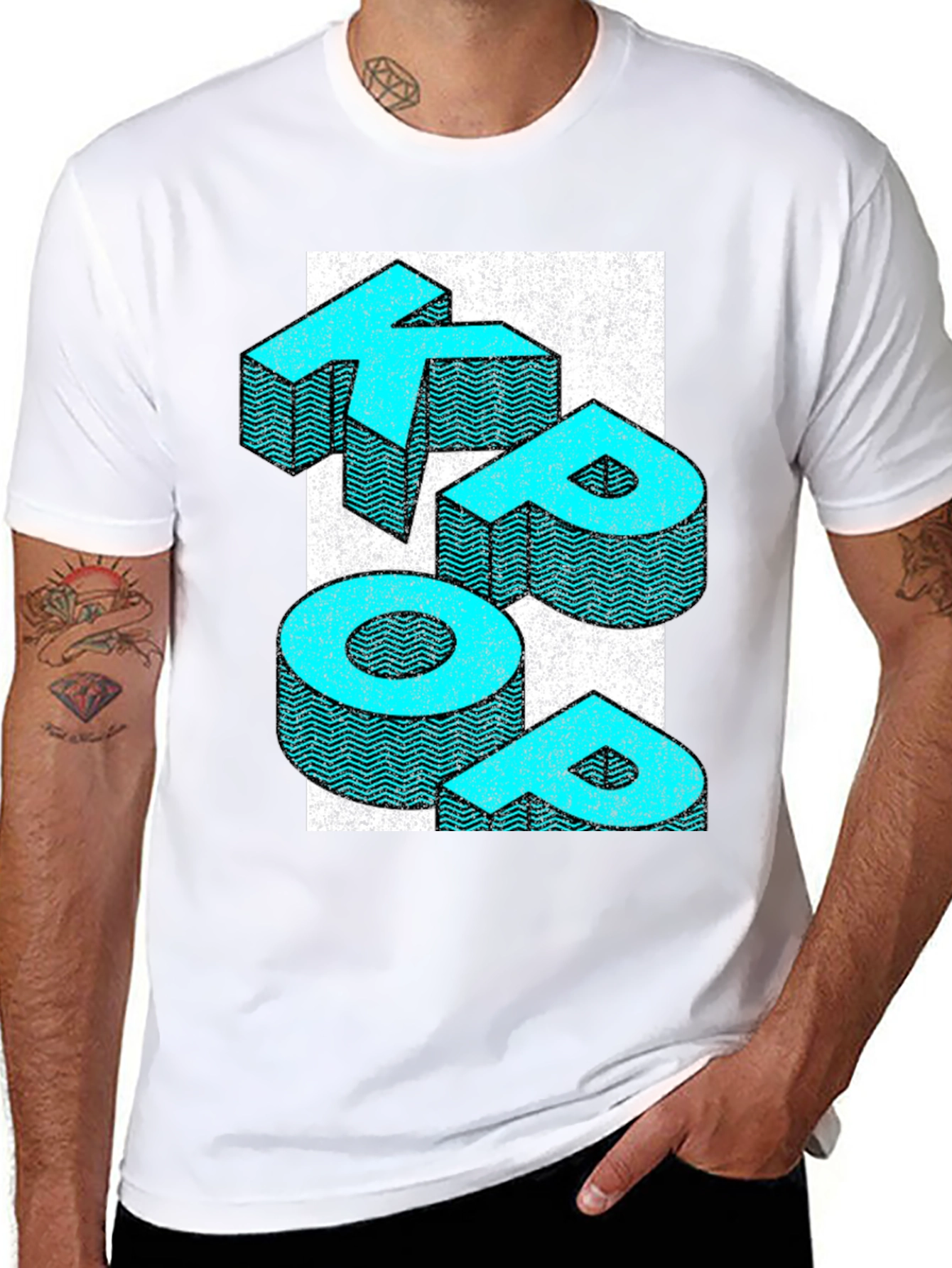 Retro KEEP POP T-Shirt - Graphic Print Tee