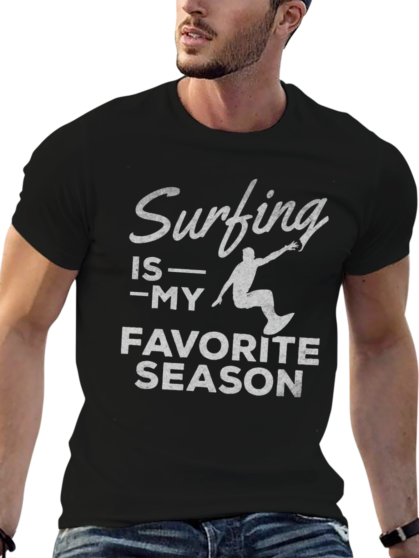 Surfing Is My Favorite Season Graphic T-Shirt