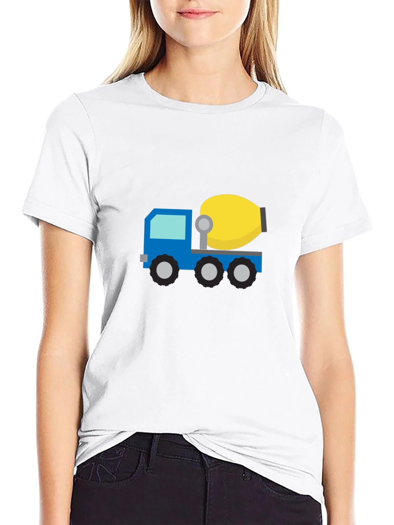 Cement Truck Graphic Tee - Black