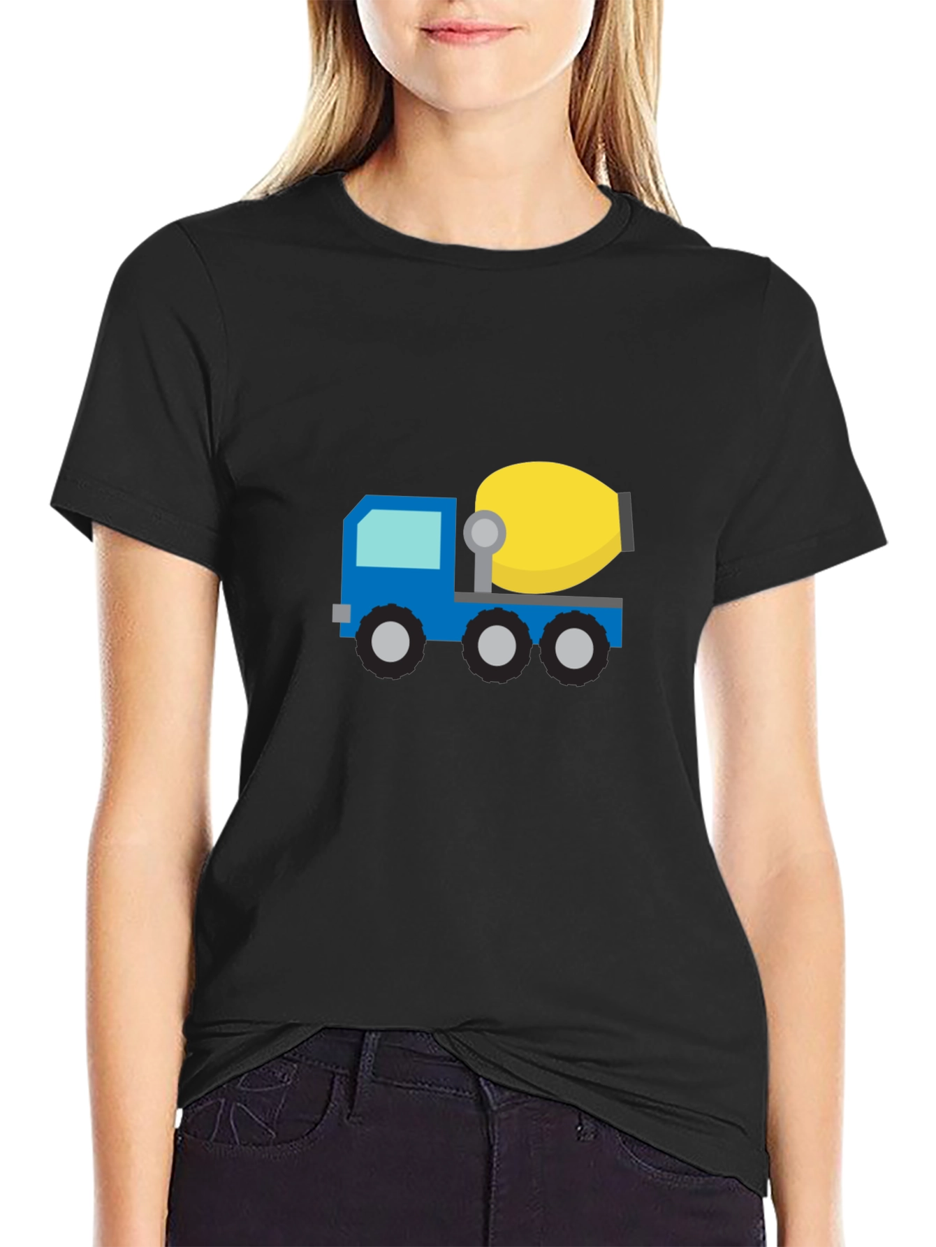 Cement Truck Graphic Tee - Black