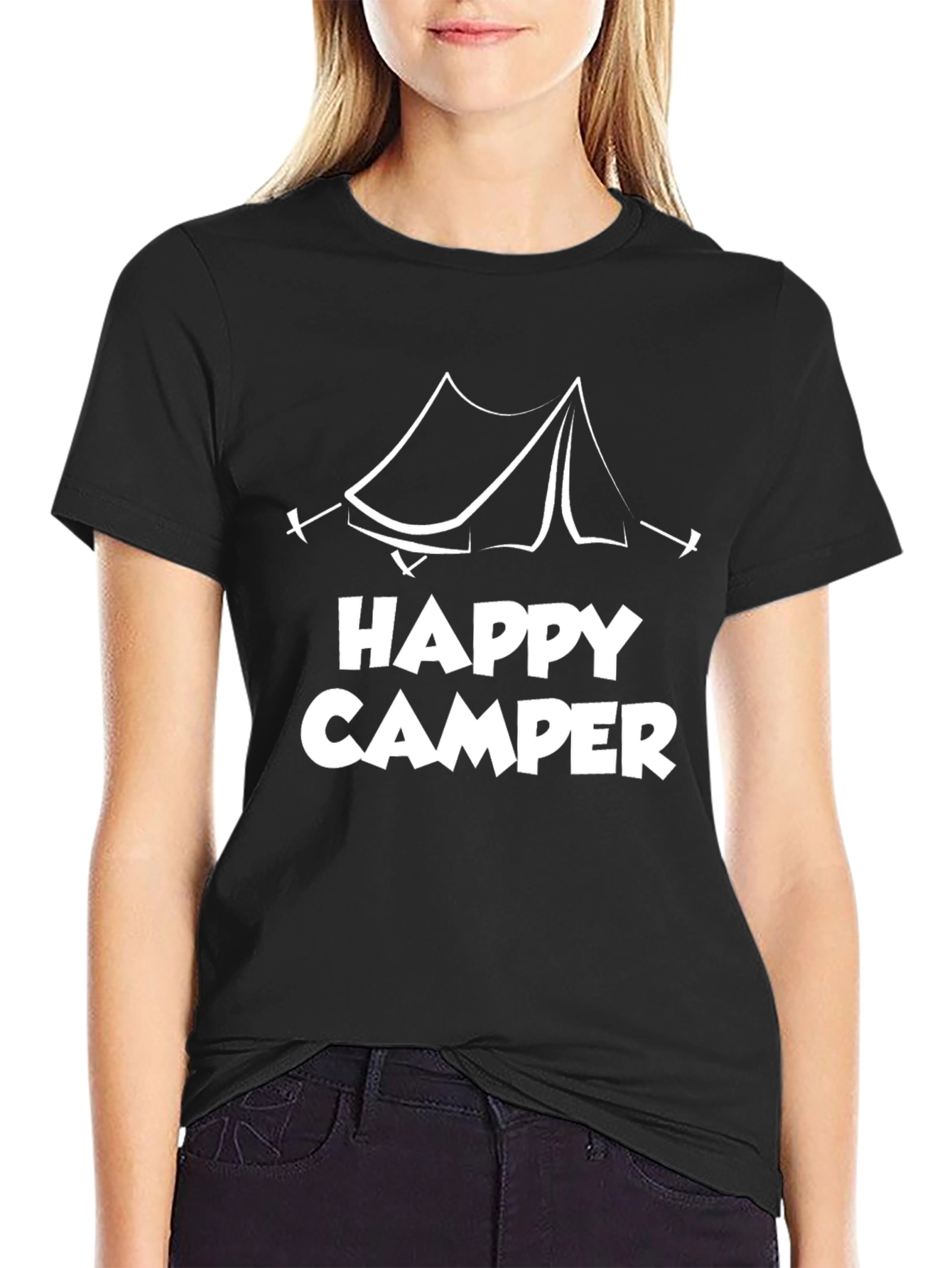 Happy Camper Graphic Tee - Camping Lover T-Shirt