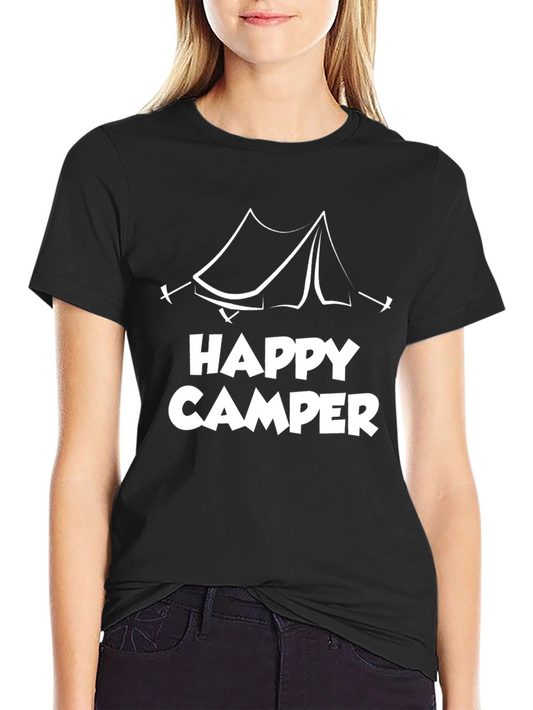 Happy Camper Graphic Tee - Camping Lover T-Shirt