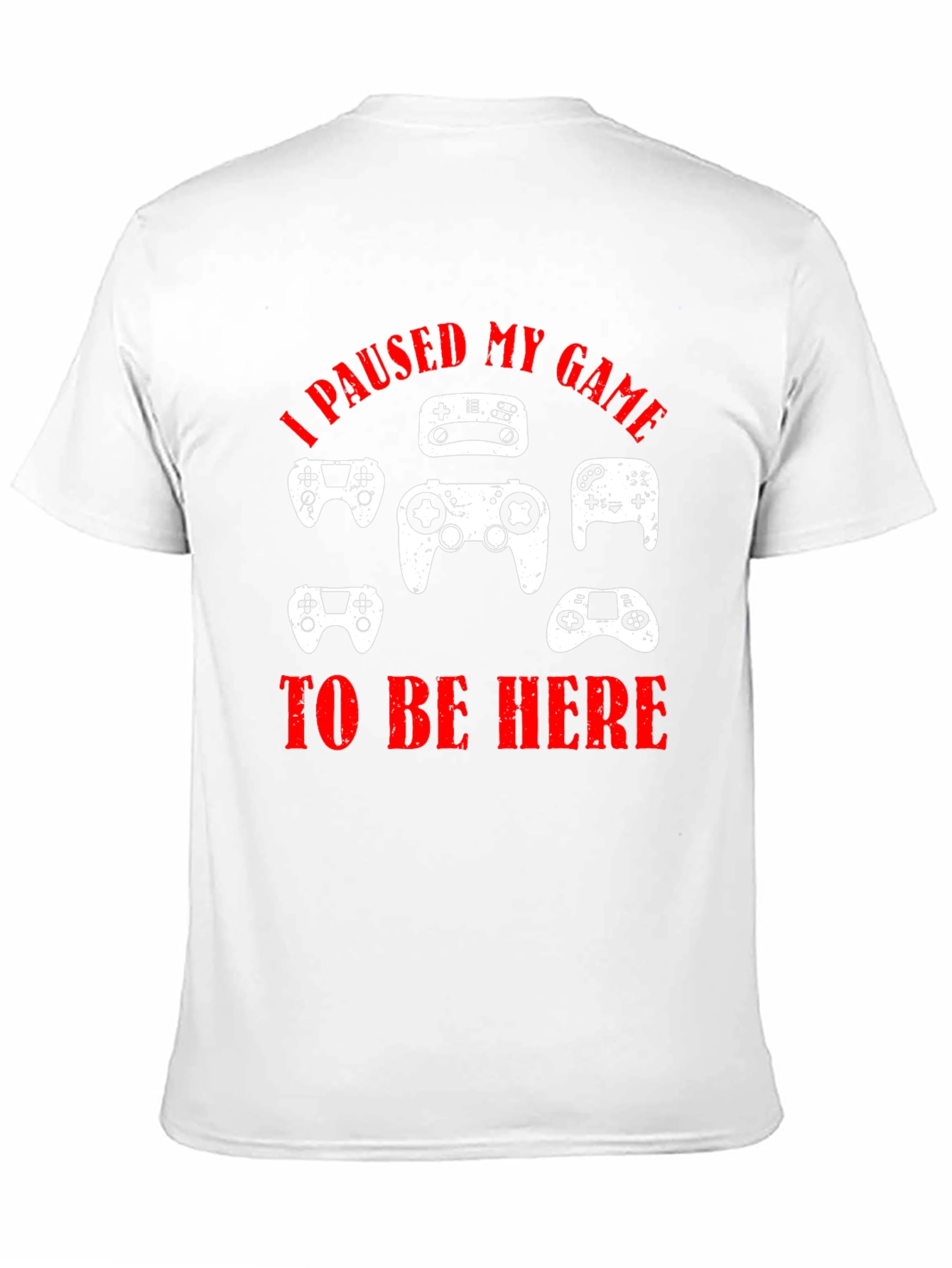 I Paused My Game to Be Here Black T-Shirt