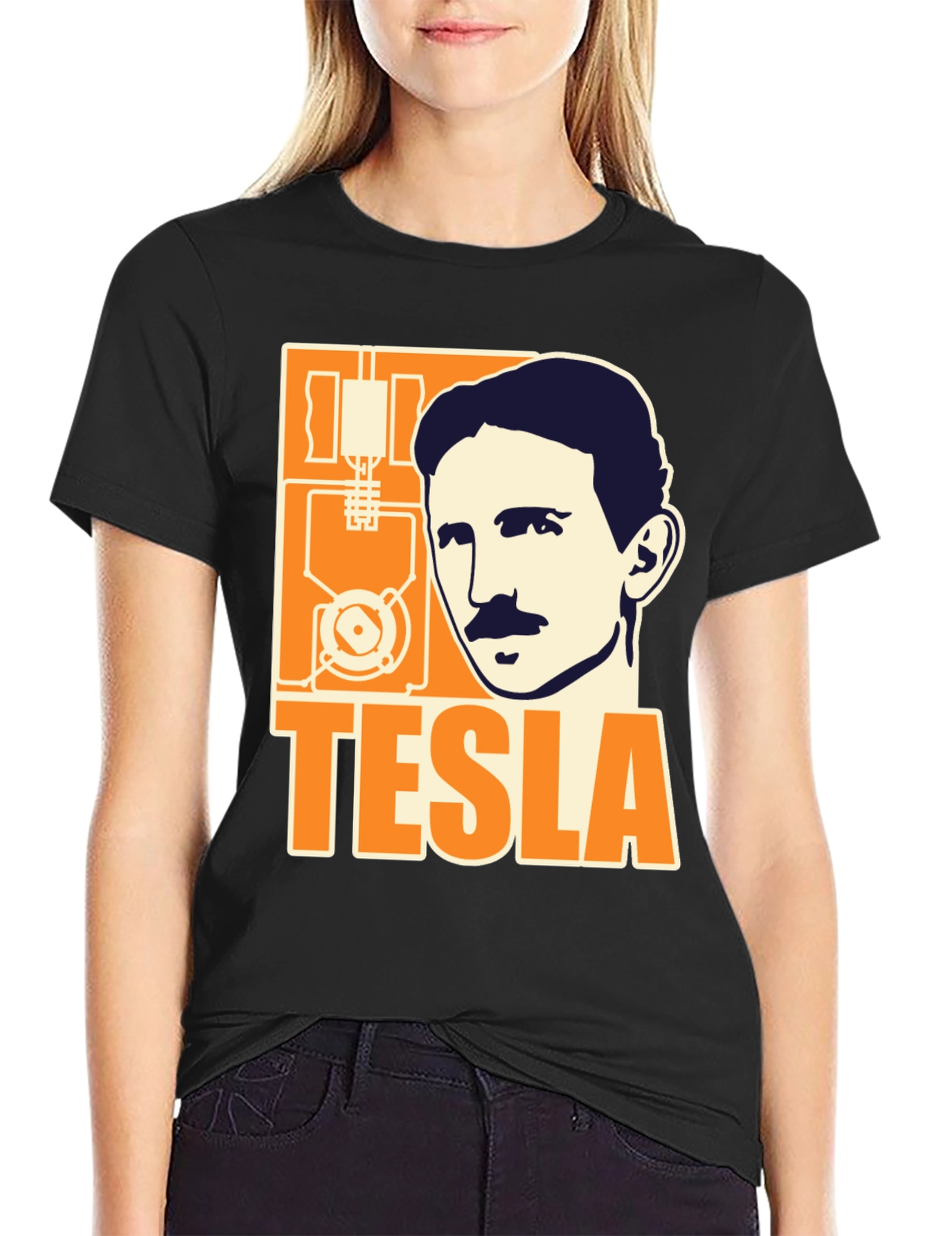 Tesla Graphic T-Shirt - Black