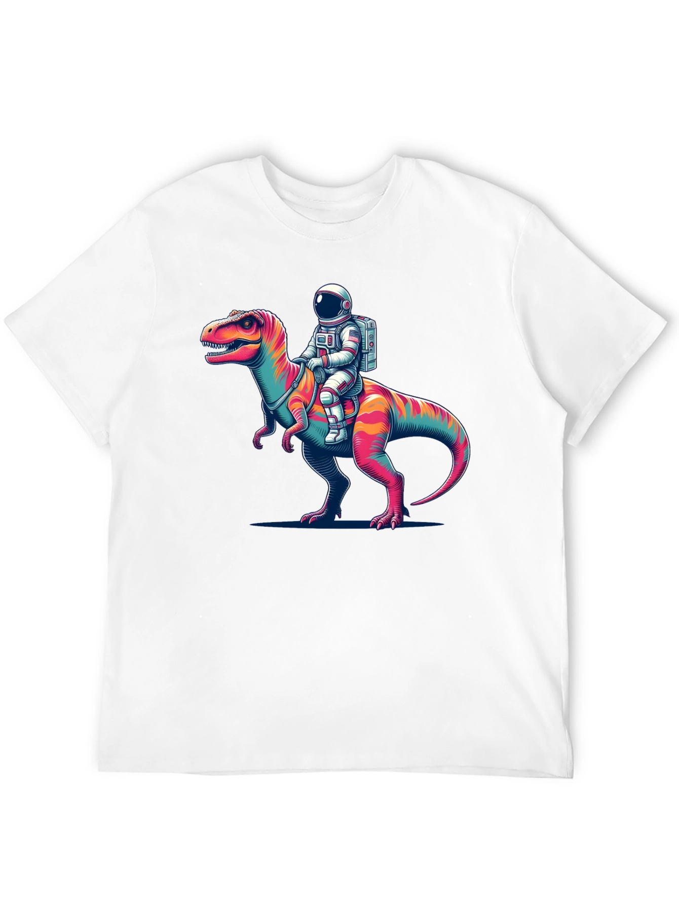 Astronaut Riding Dinosaur Graphic Tee