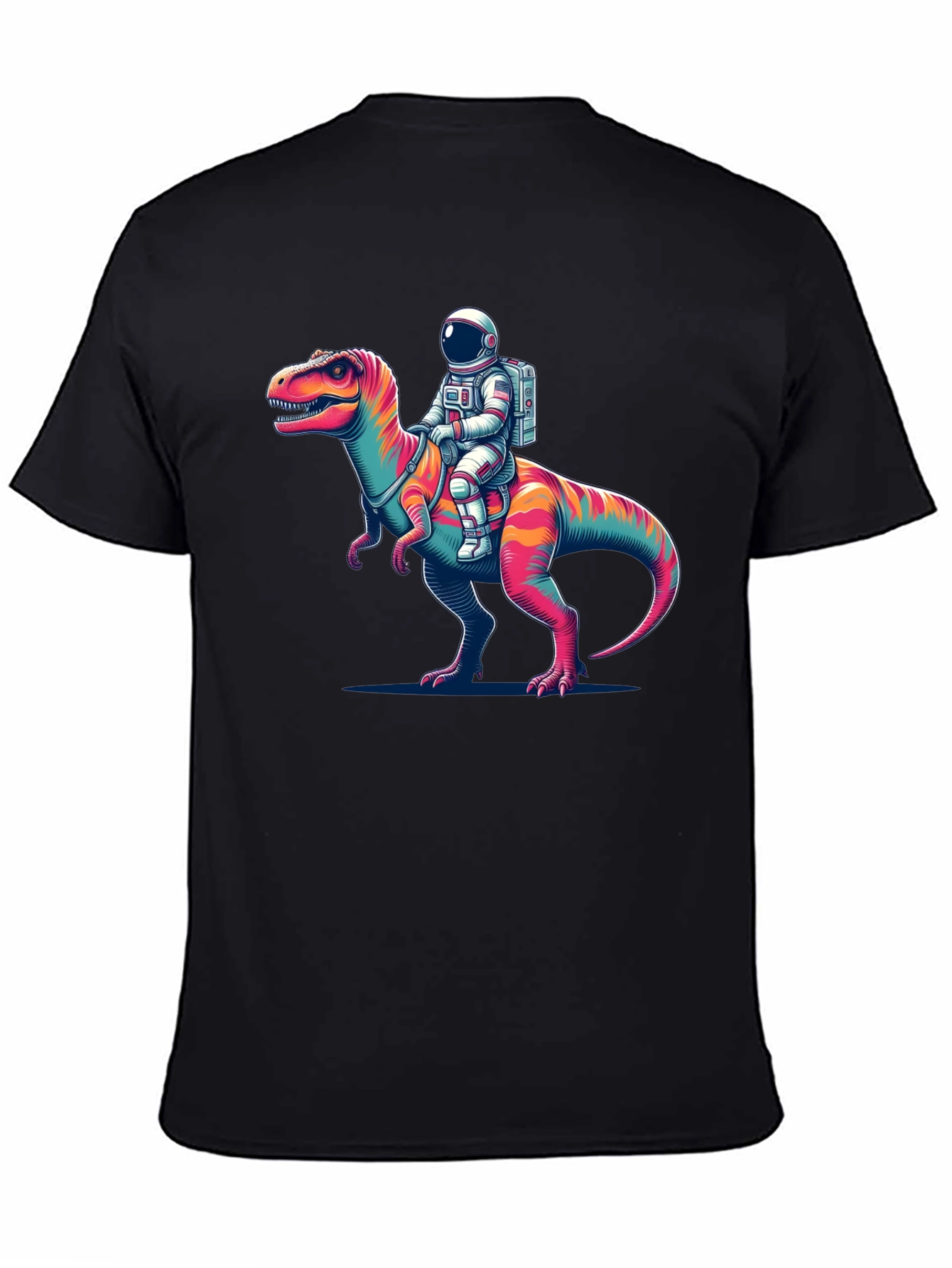 Astronaut Riding Dinosaur Graphic Tee