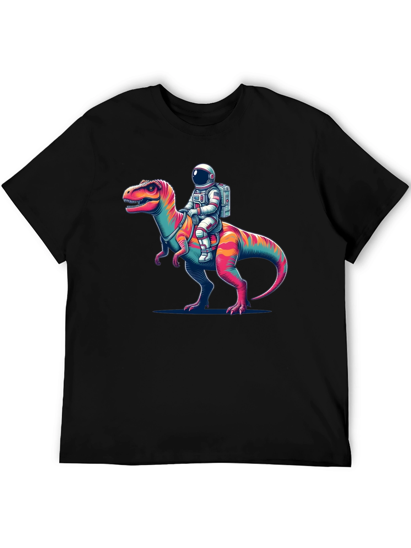 Astronaut Riding Dinosaur Graphic Tee