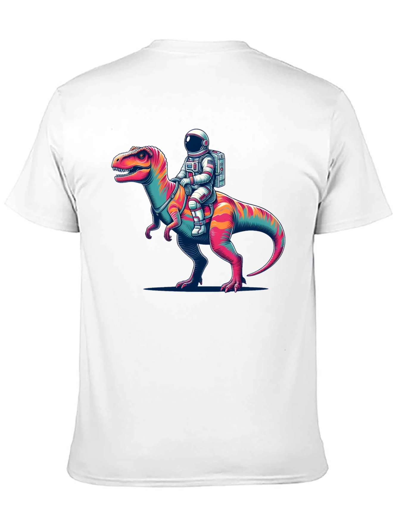 Astronaut Riding Dinosaur Graphic Tee
