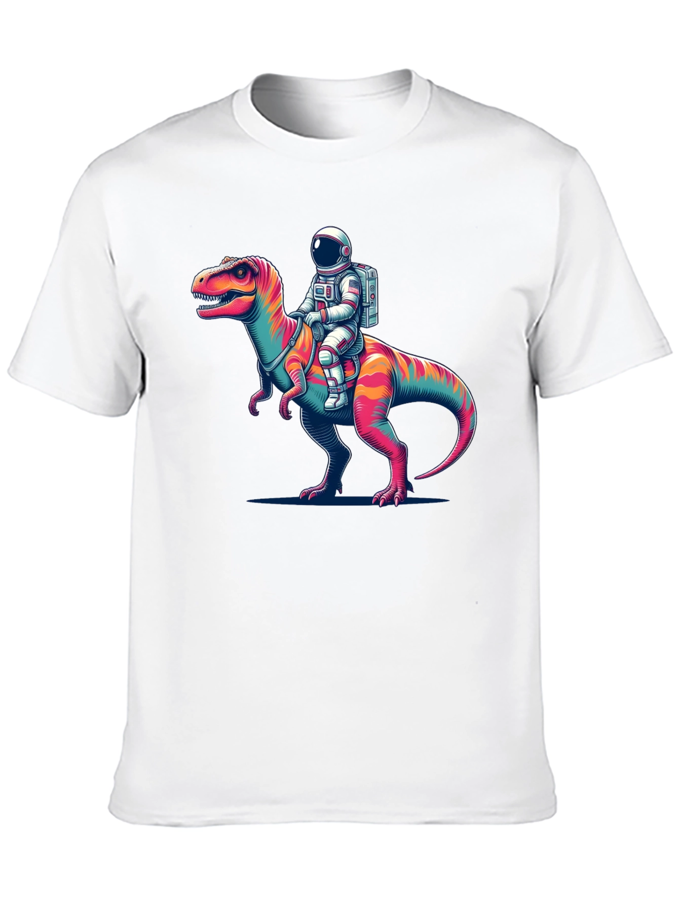 Astronaut Riding Dinosaur Graphic Tee