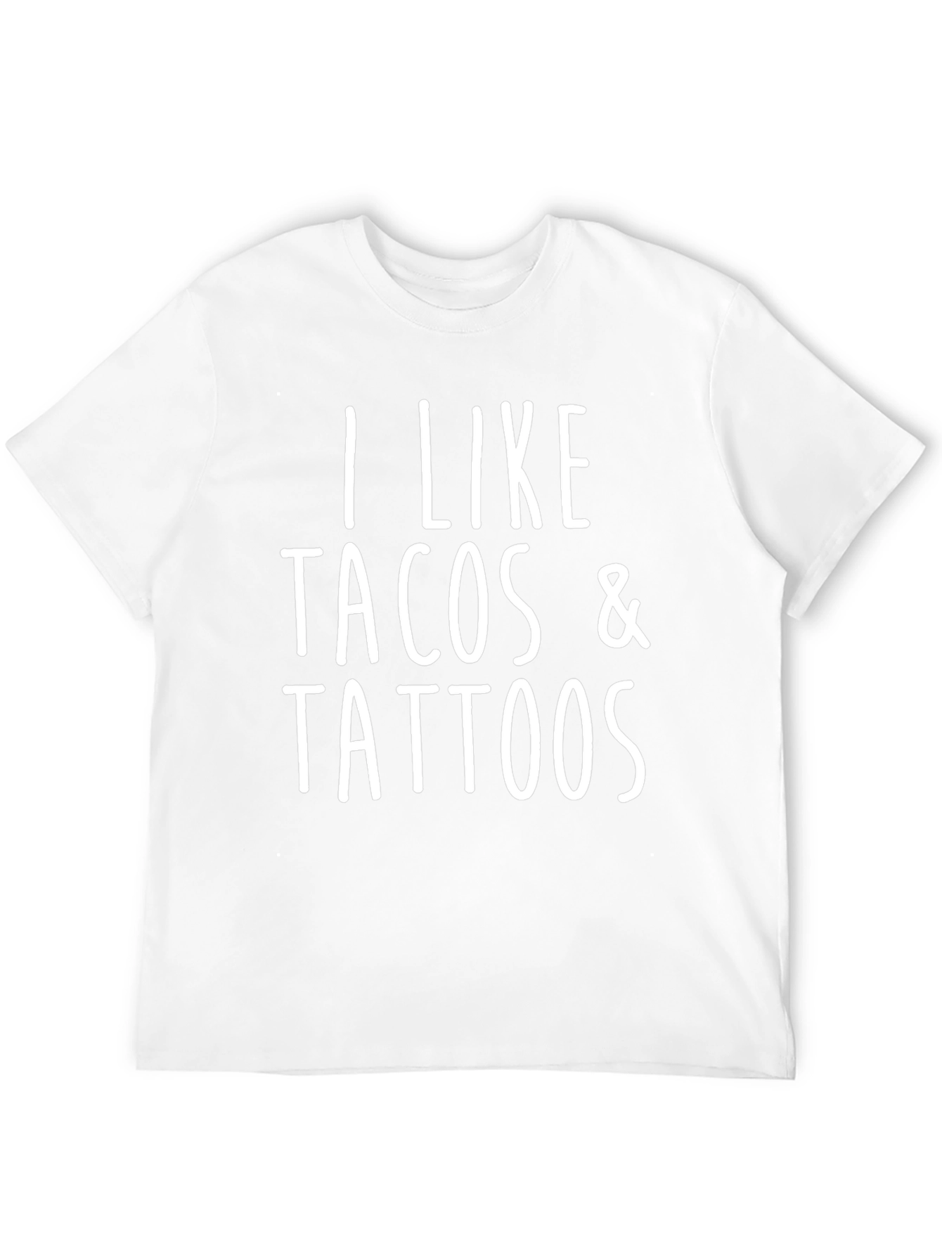 I Like Tacos & Tattoos Mens Black Graphic T-Shirt