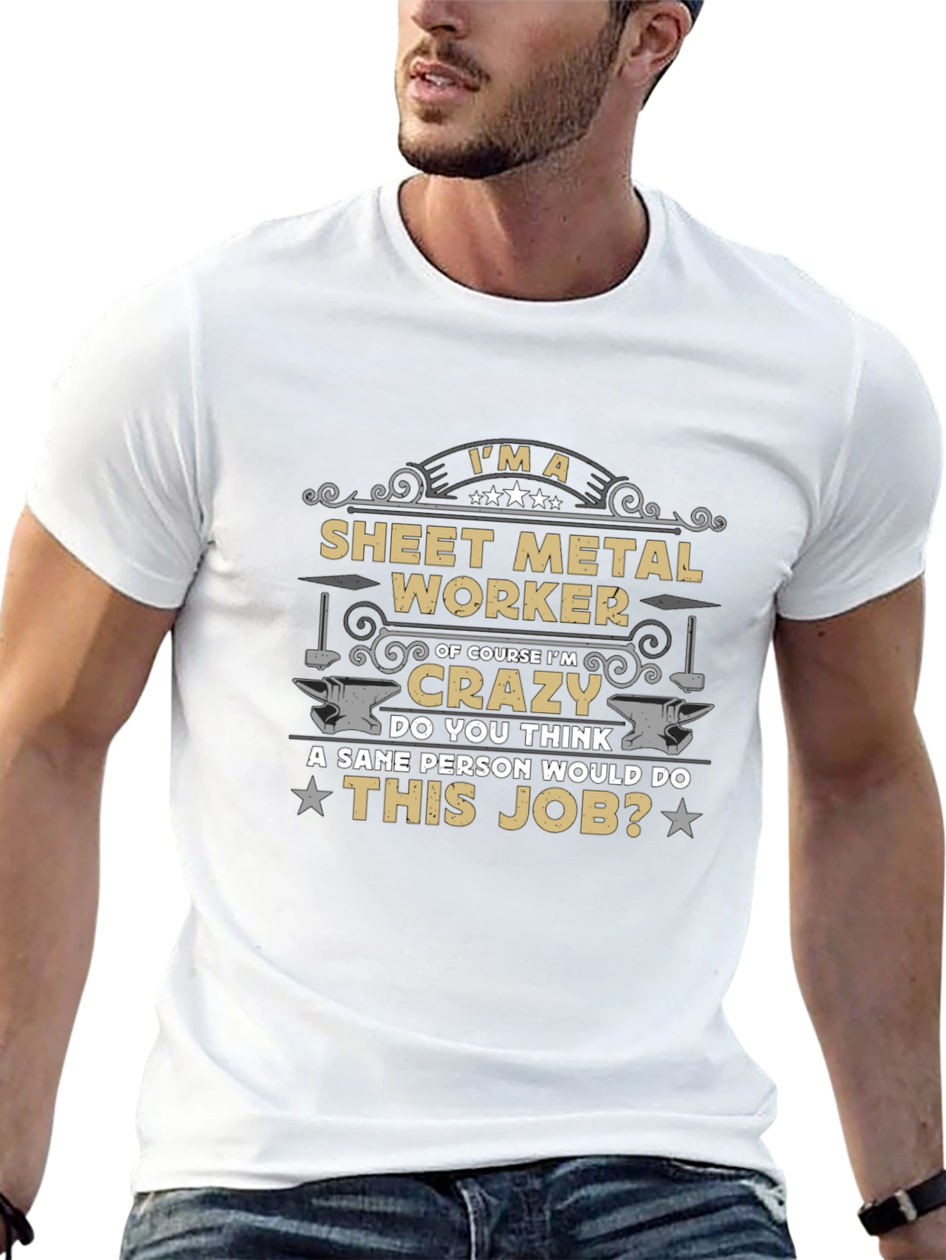 Sheet Metal Worker Crazy Job T-Shirt