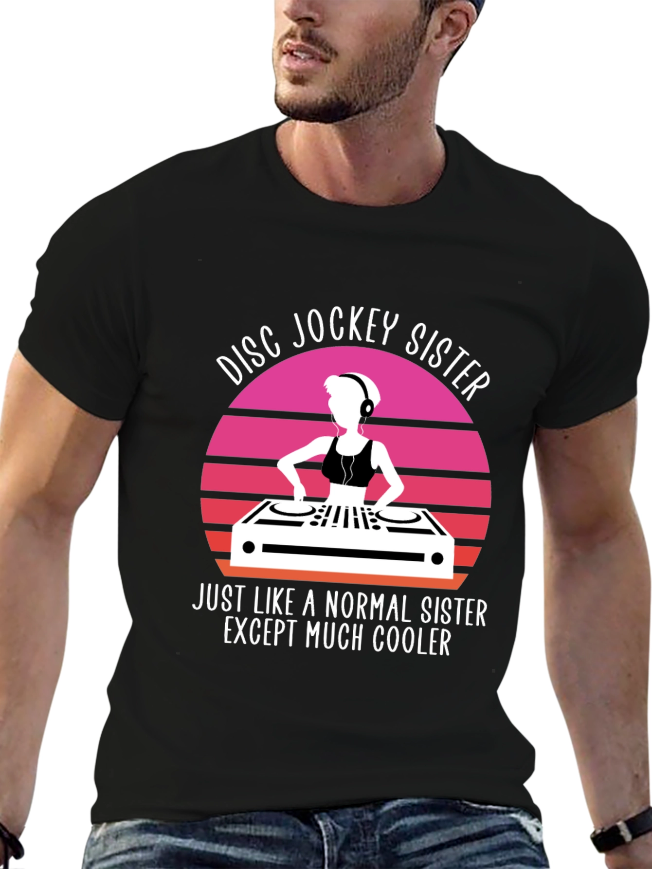 Disc Jockey Sister T-Shirt - Cool Sister DJ Tee