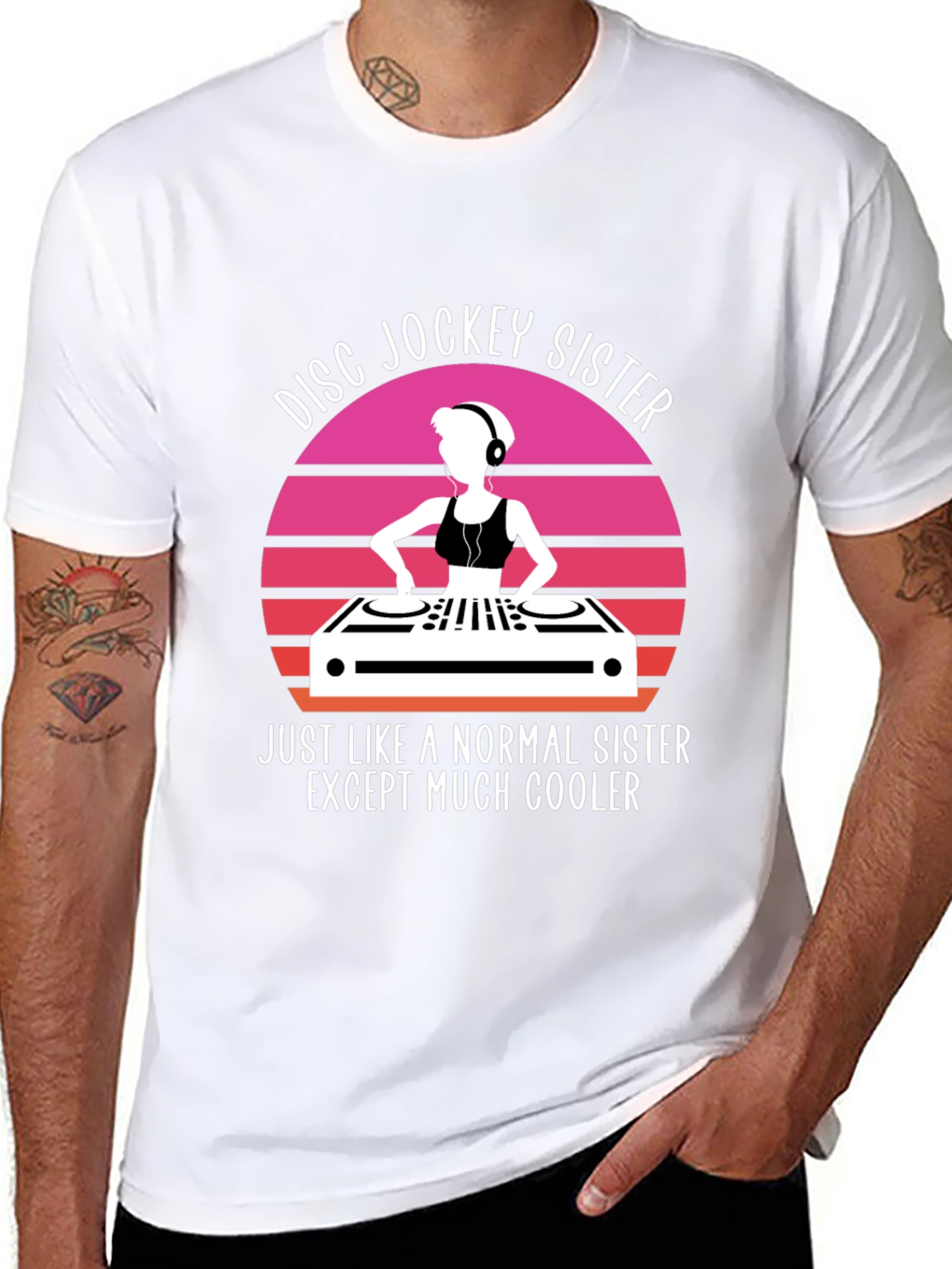 Disc Jockey Sister T-Shirt - Cool Sister DJ Tee