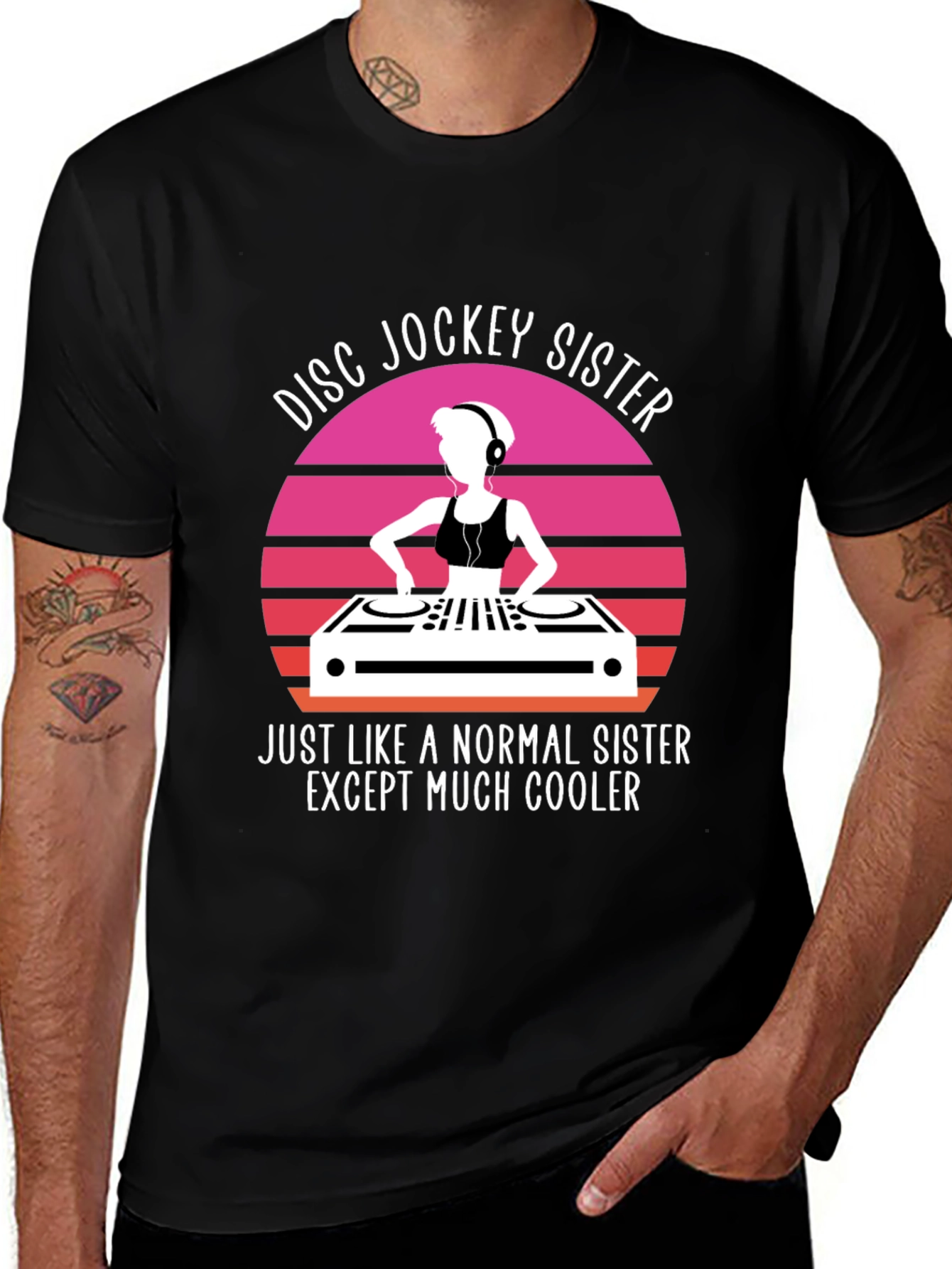 Disc Jockey Sister T-Shirt - Cool Sister DJ Tee