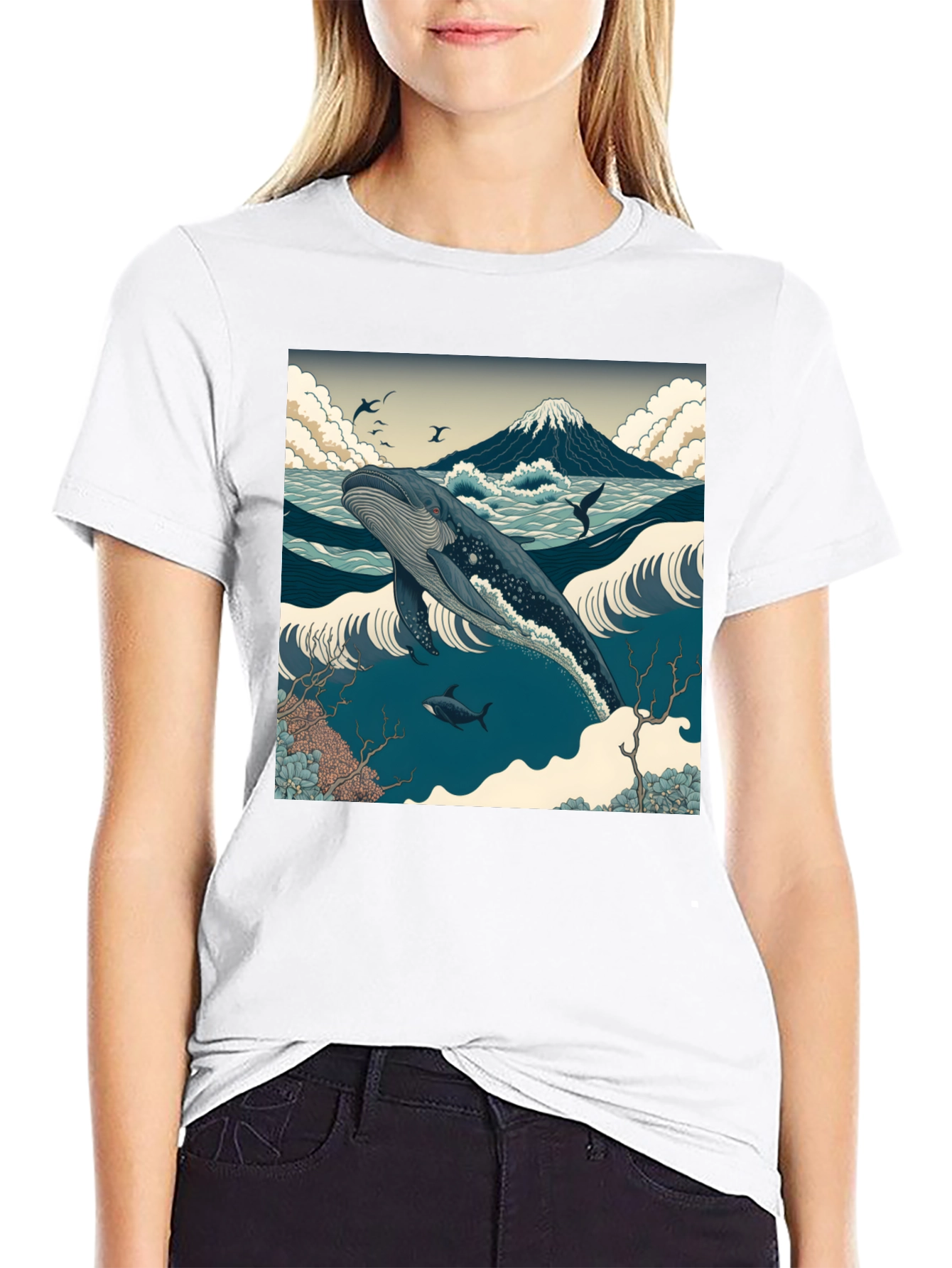 Whale Print T-Shirt
